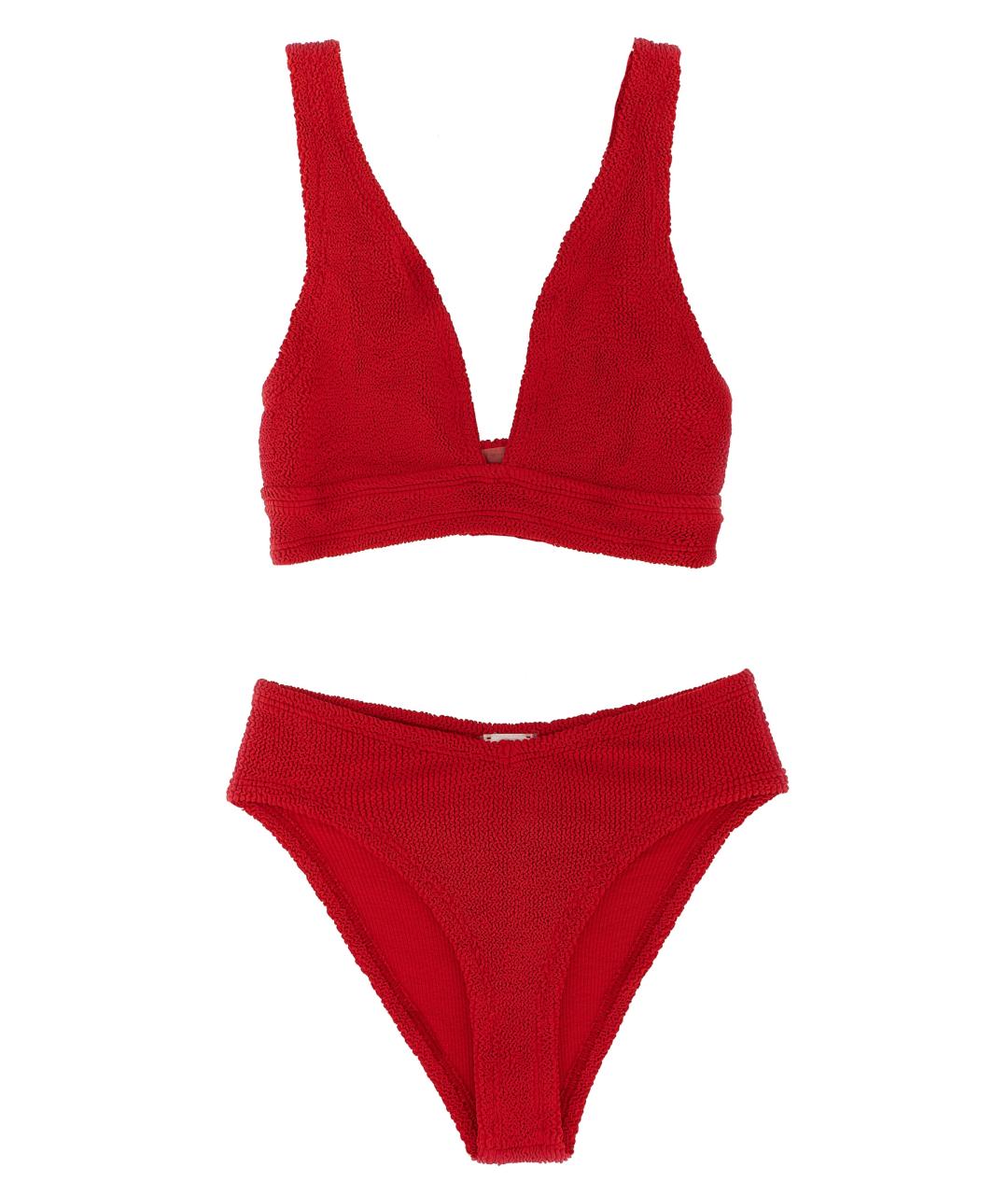 HUNZA G Красный полиамидовый купальник, фото 1