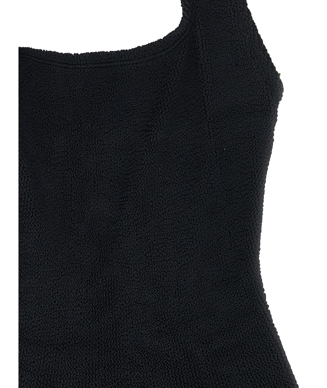 HUNZA G Черный полиамидовый купальник, фото 3