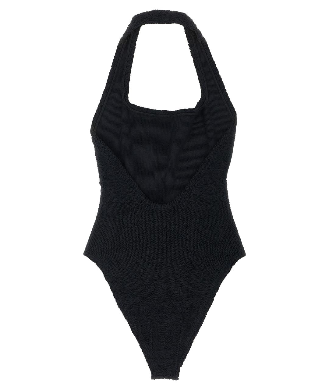 HUNZA G Черный полиамидовый купальник, фото 2