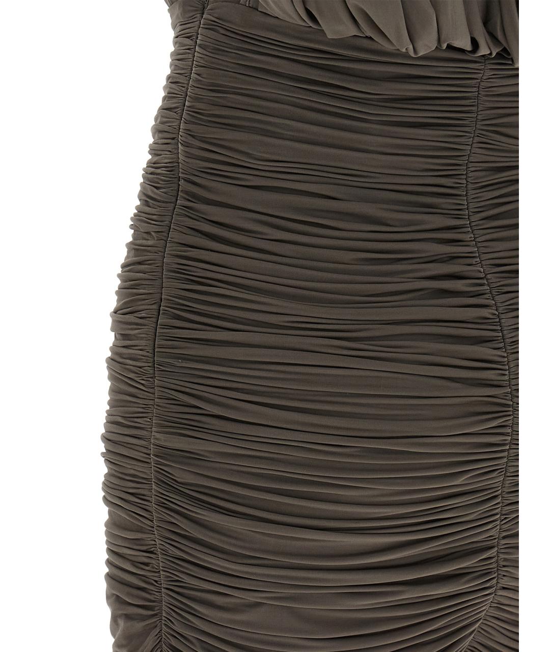 MAGDA BUTRYM Коричневое вискозное коктейльное платье, фото 4