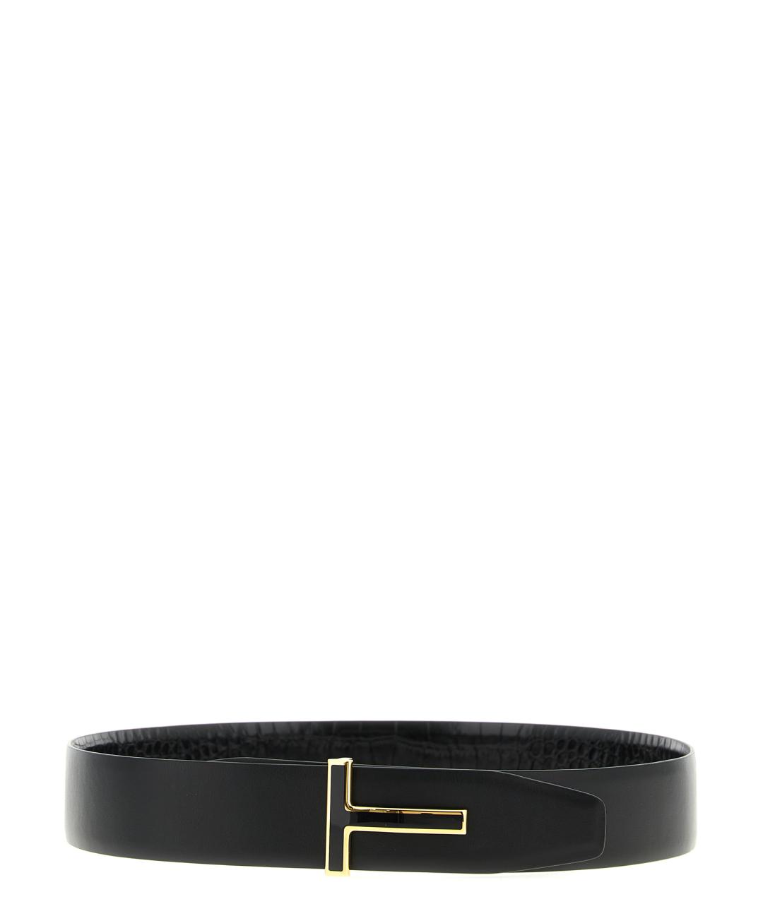 TOM FORD Черный кожаный ремень, фото 2