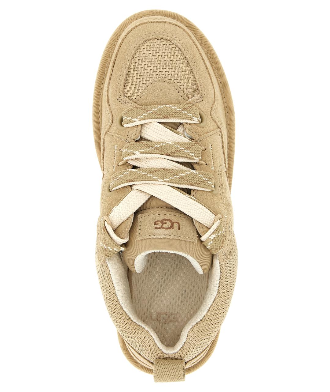 UGG AUSTRALIA Бежевые замшевые кроссовки, фото 4
