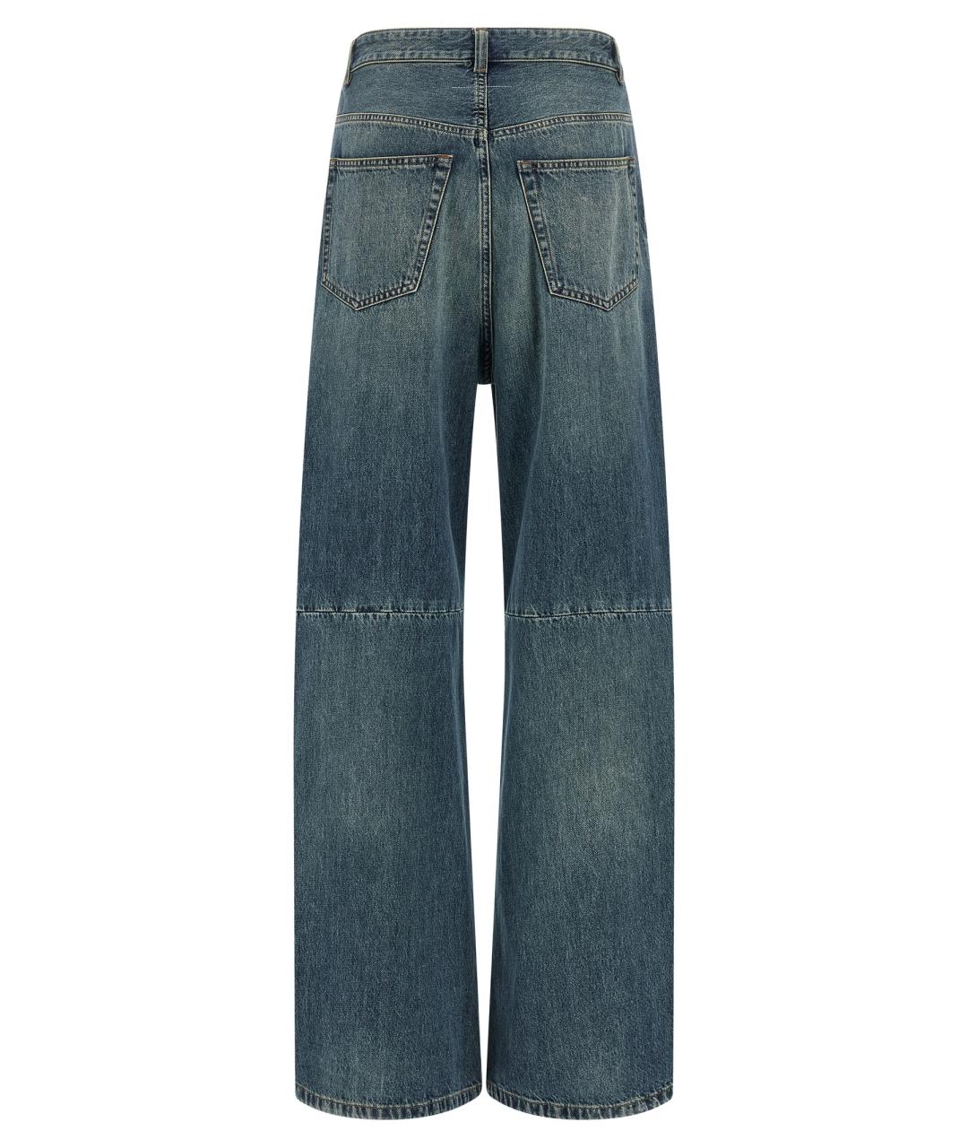 MM6 MAISON MARGIELA Синие хлопковые прямые джинсы, фото 2