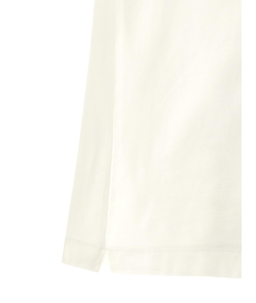 OFF-WHITE Белая хлопковая футболка, фото 4