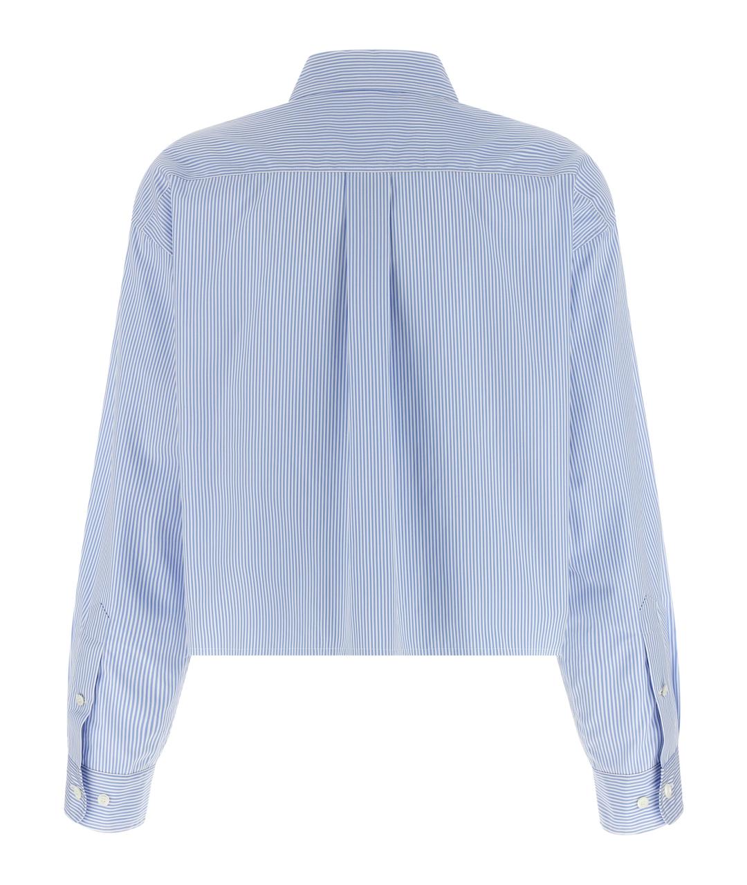 MIU MIU Голубая хлопковая рубашка, фото 2