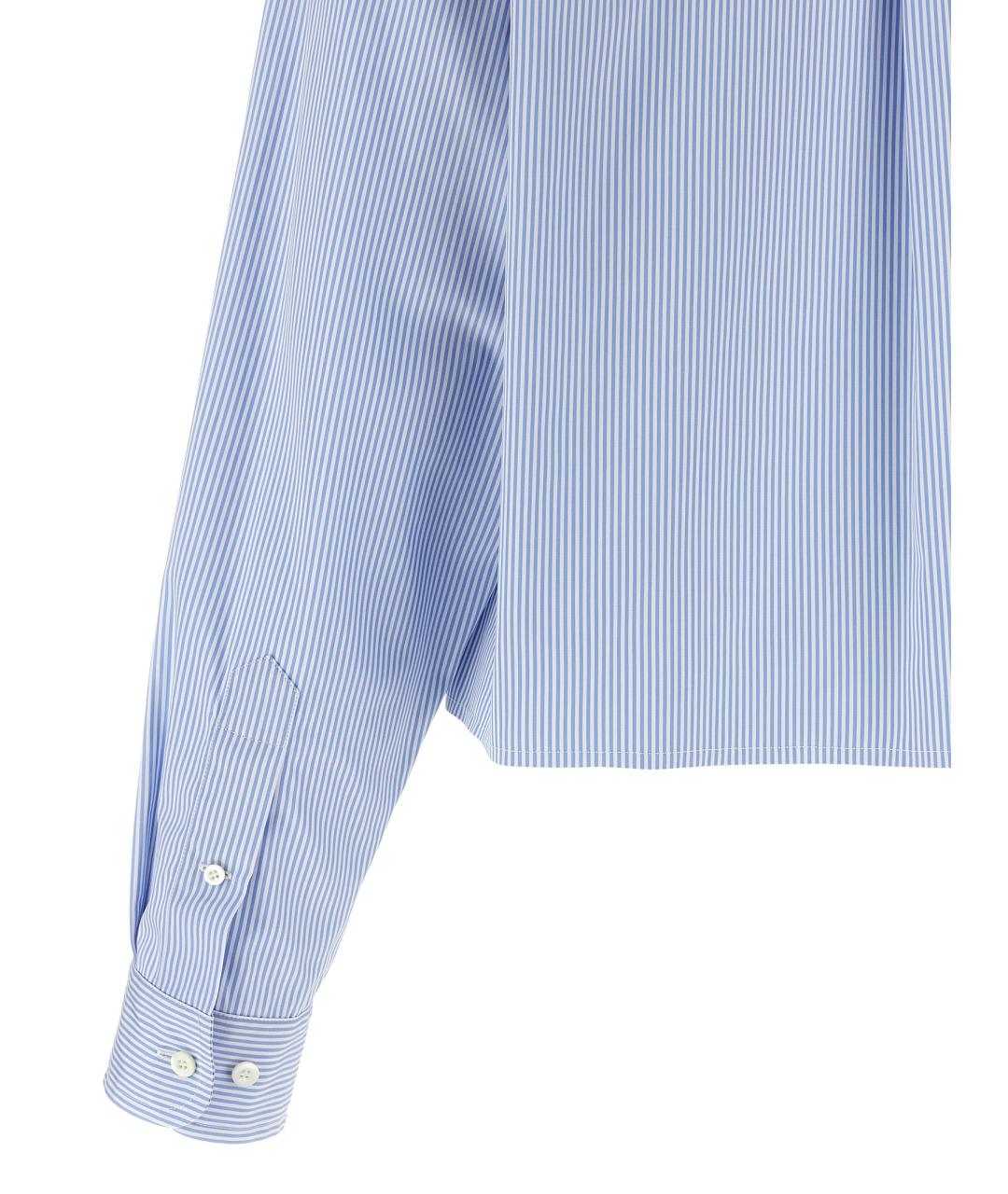 MIU MIU Голубая хлопковая рубашка, фото 4