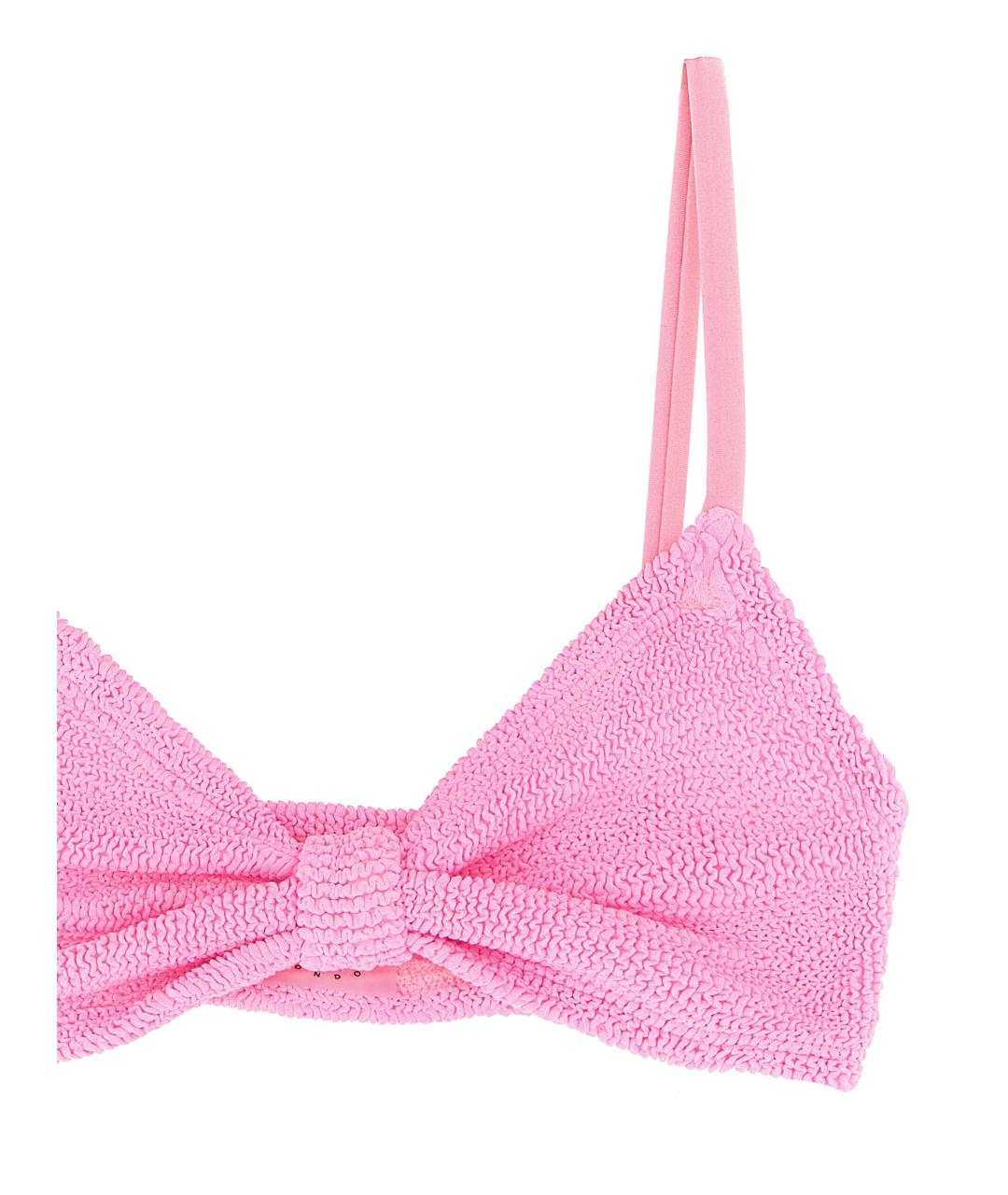 HUNZA G Фуксия полиамидовый купальник, фото 3