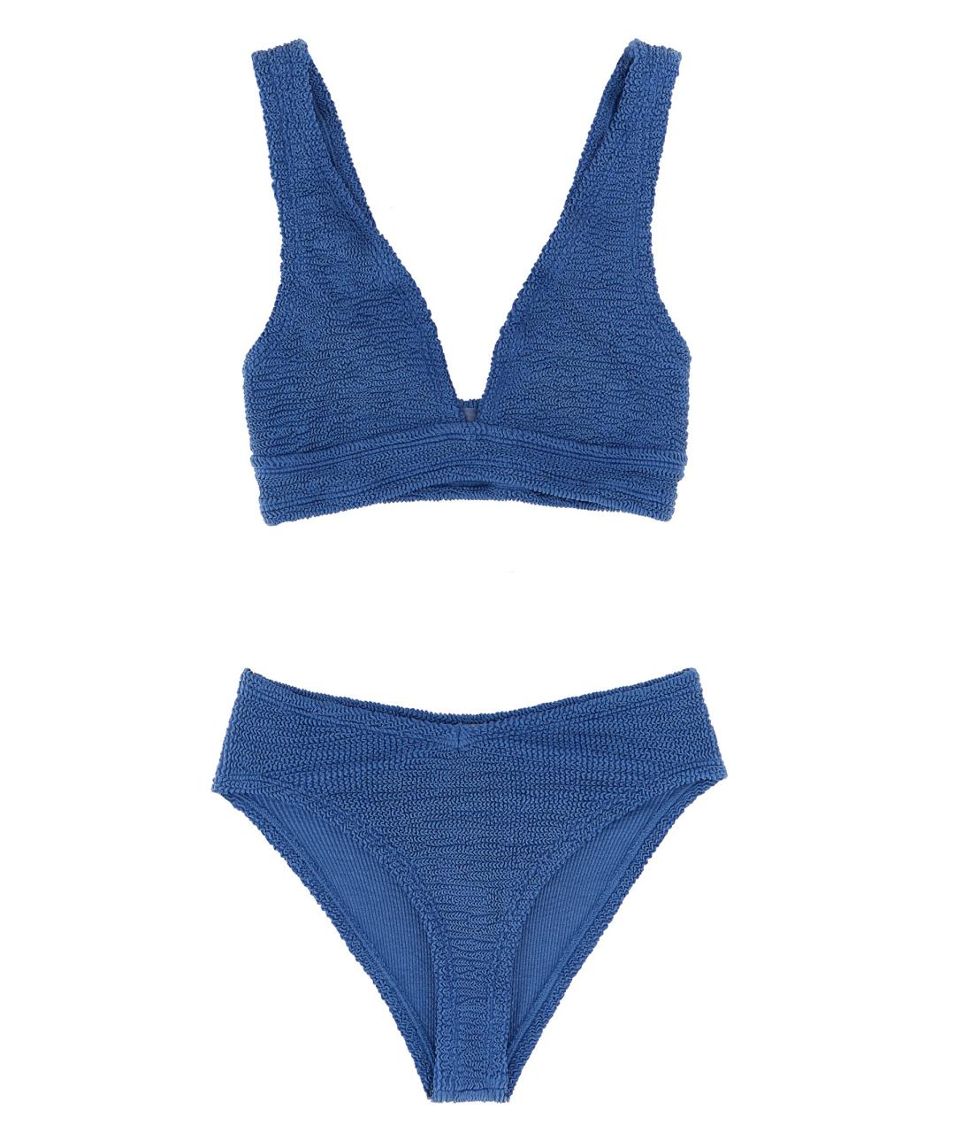 HUNZA G Синий полиамидовый купальник, фото 1