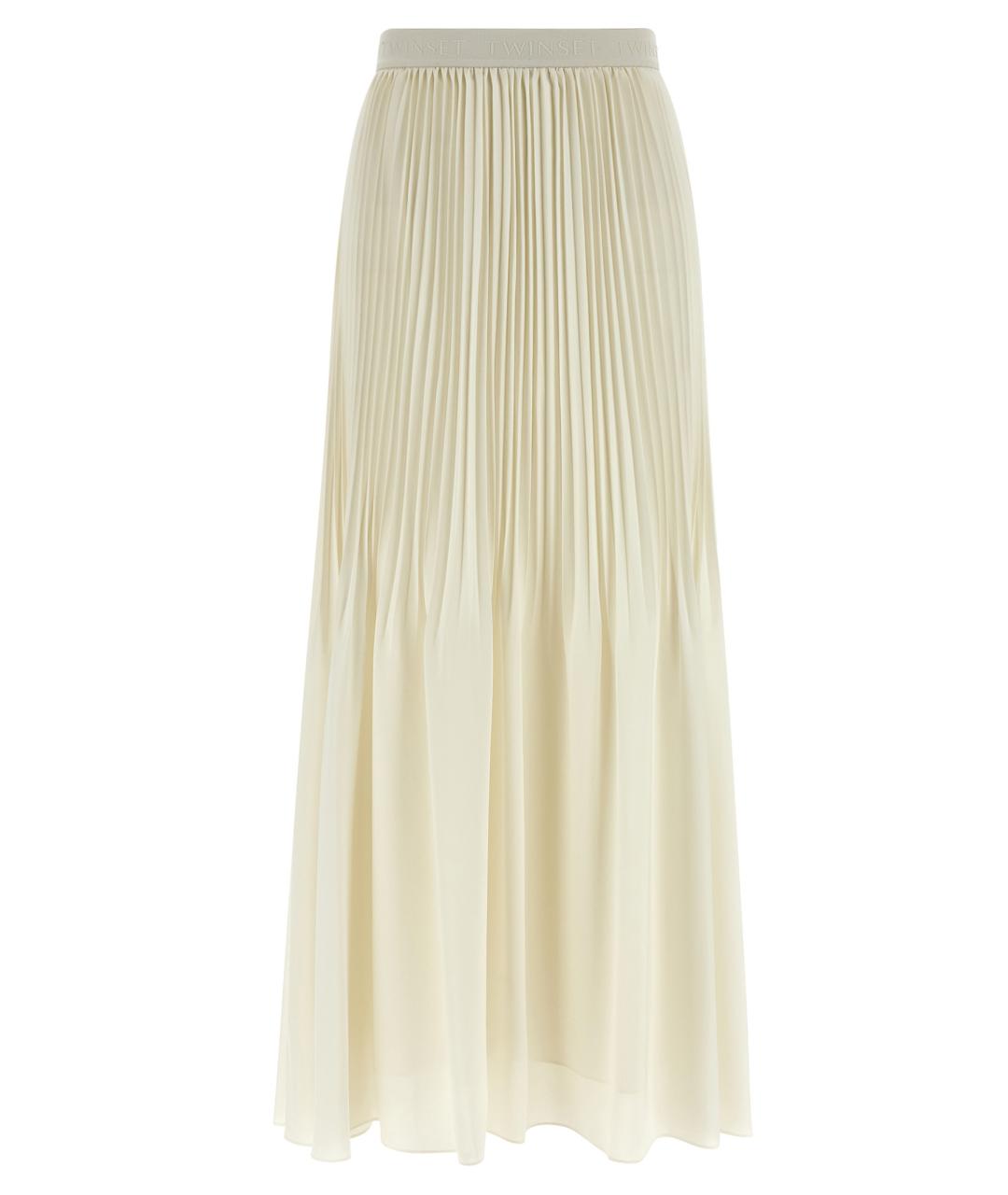 TWIN-SET Белая полиэстеровая юбка макси, фото 1