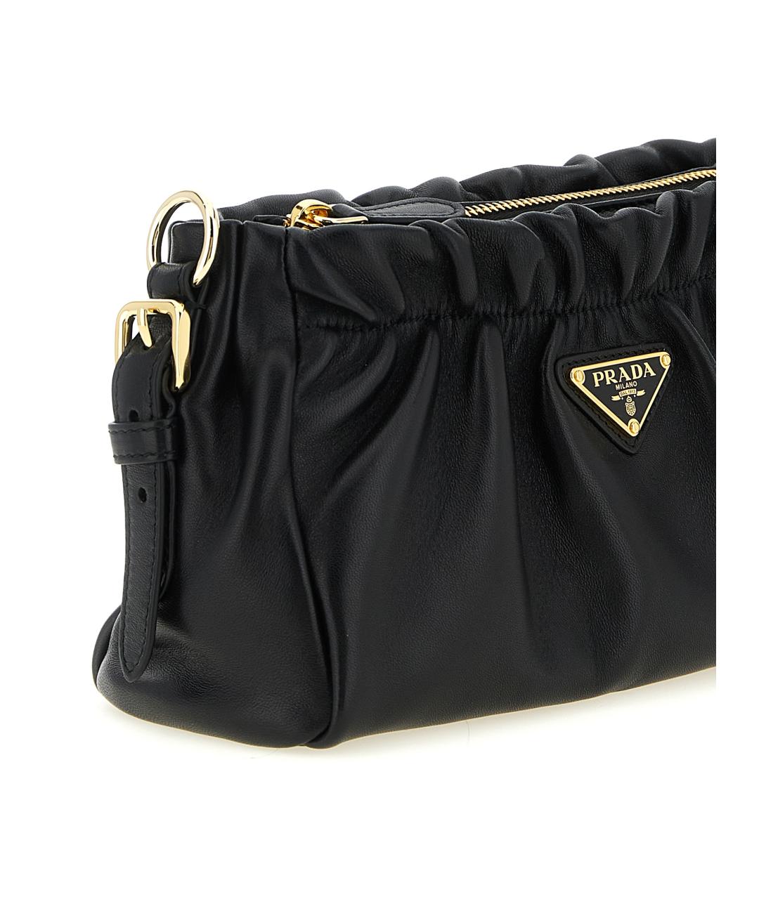 PRADA Черная кожаная сумка через плечо, фото 3