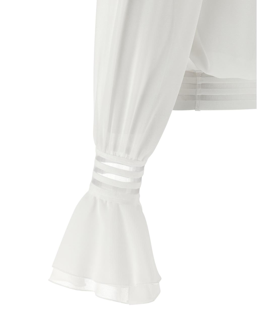 ELISABETTA FRANCHI Белая полиэстеровая блузы, фото 4