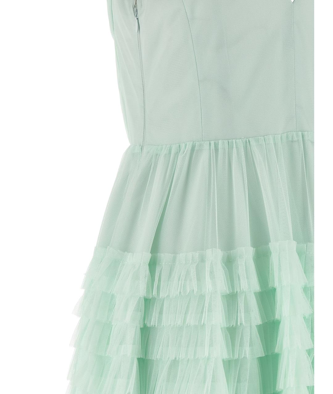 TWIN-SET Зеленые полиэстеровое коктейльное платье, фото 4