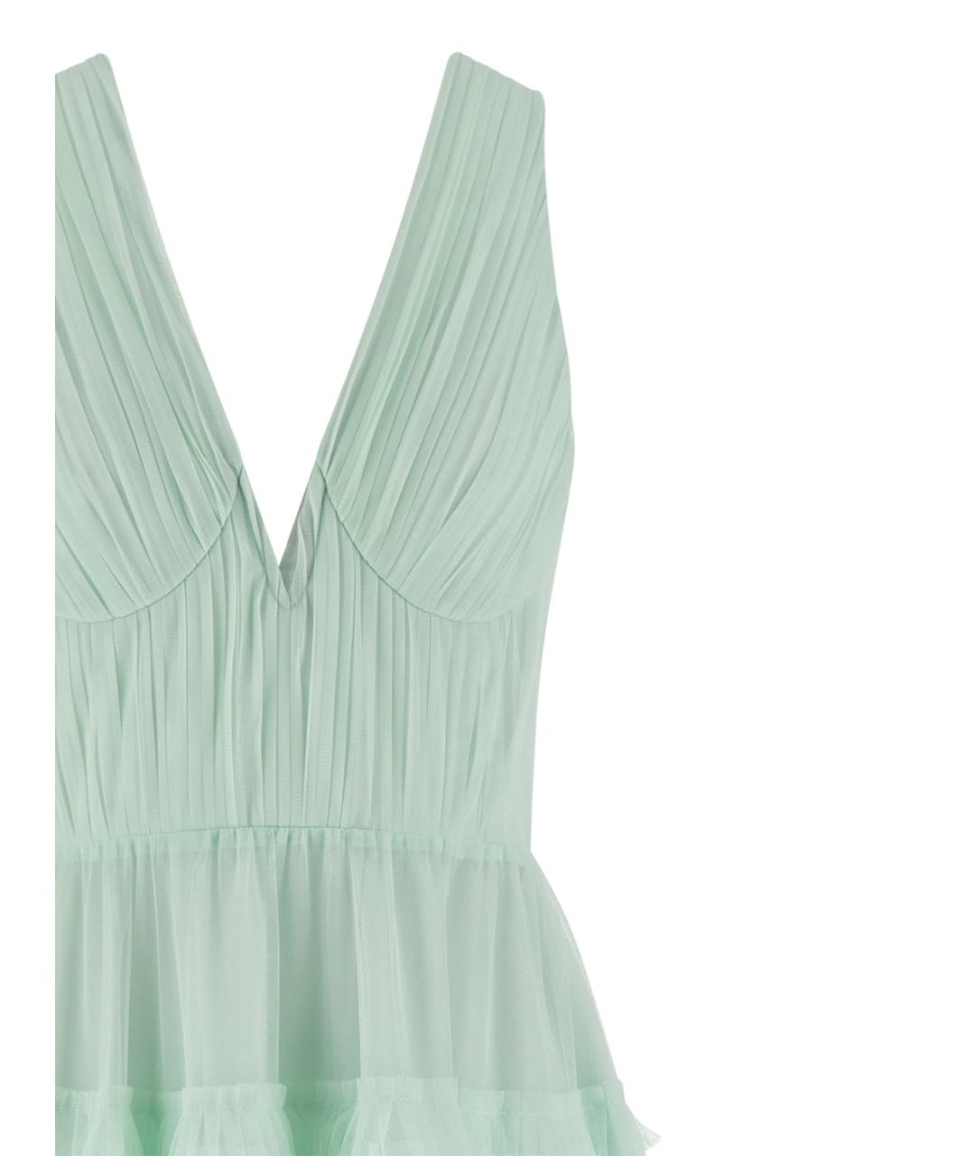 TWIN-SET Зеленые полиэстеровое коктейльное платье, фото 3