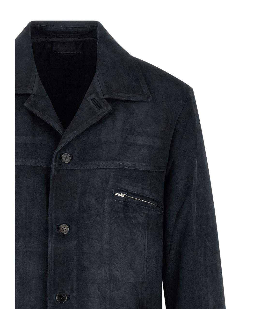 PRADA Темно-синяя замшевая куртка, фото 3