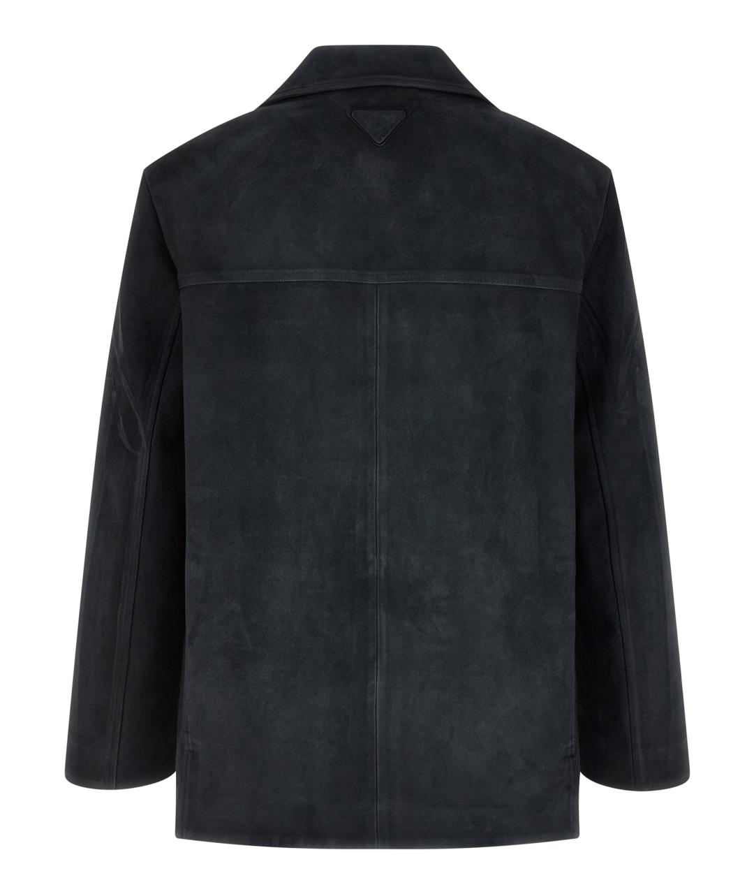 PRADA Темно-синяя замшевая куртка, фото 2