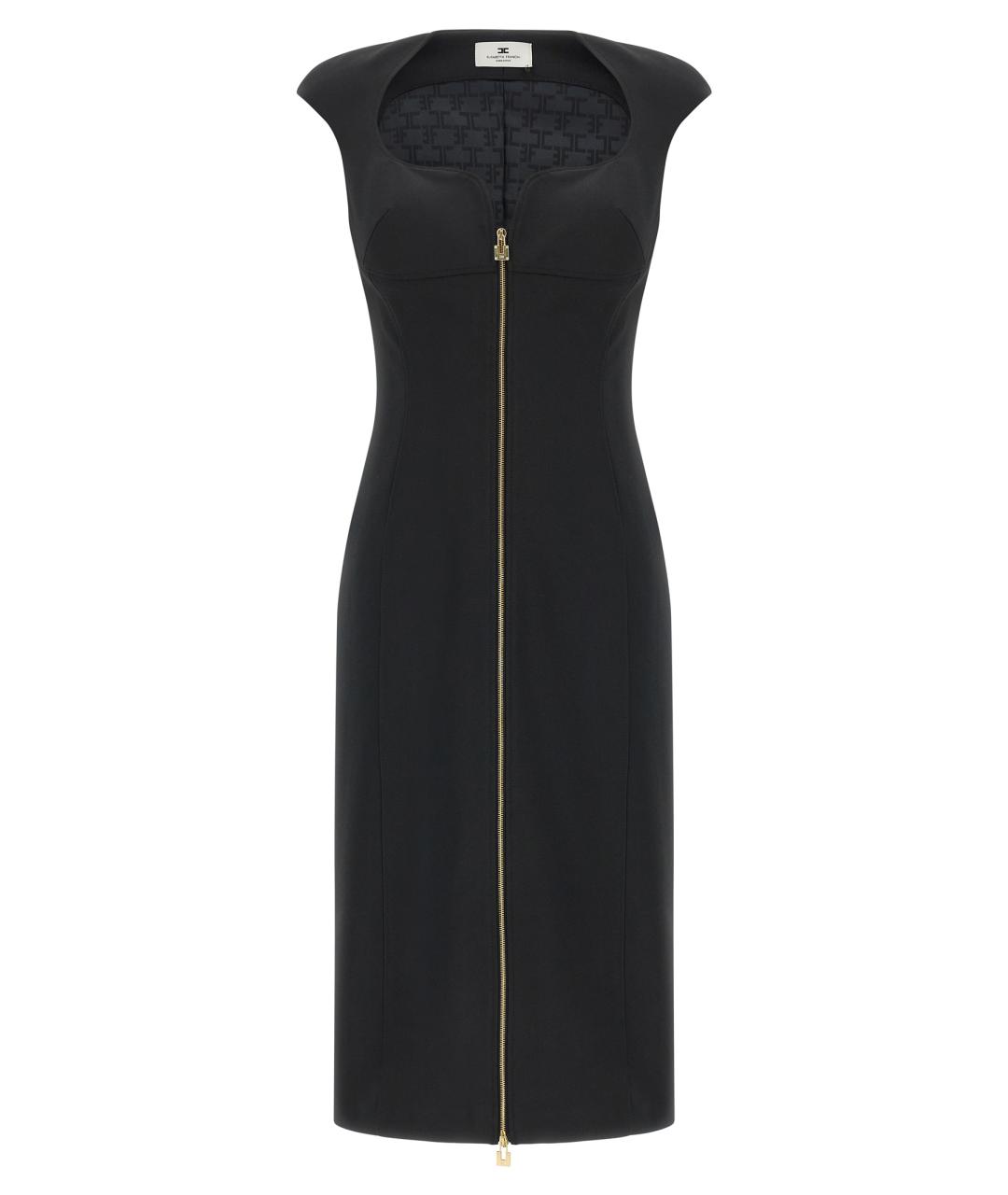 ELISABETTA FRANCHI Черное полиэстеровое платье, фото 1