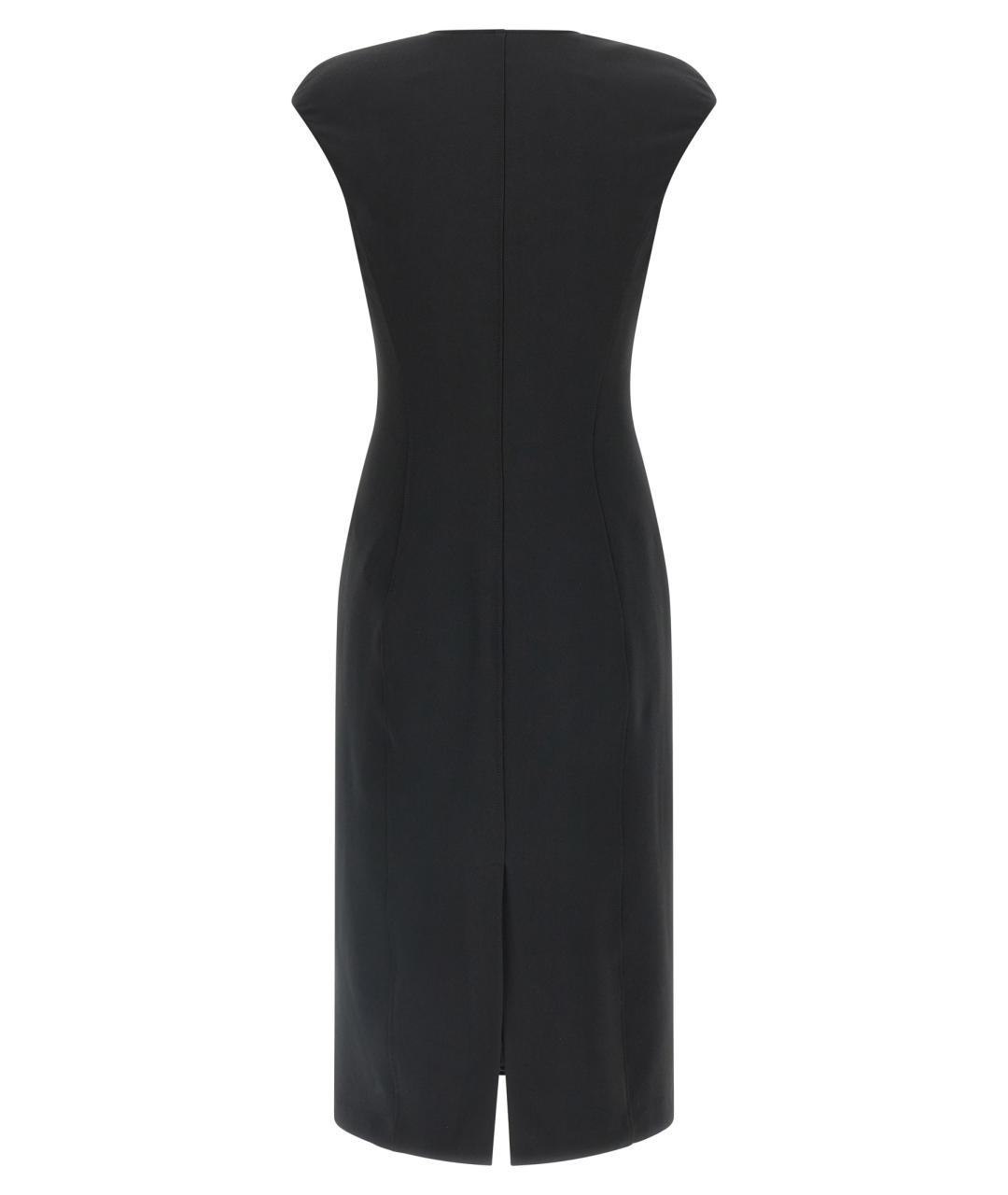 ELISABETTA FRANCHI Черное полиэстеровое платье, фото 2