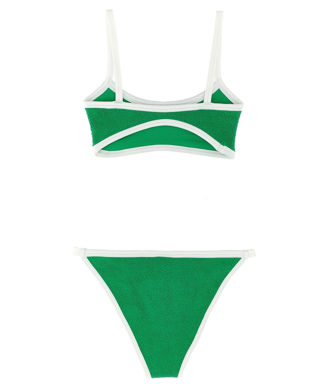 HUNZA G Зеленый полиамидовый купальник, фото 2