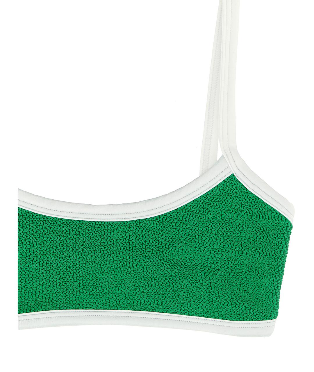 HUNZA G Зеленый полиамидовый купальник, фото 3