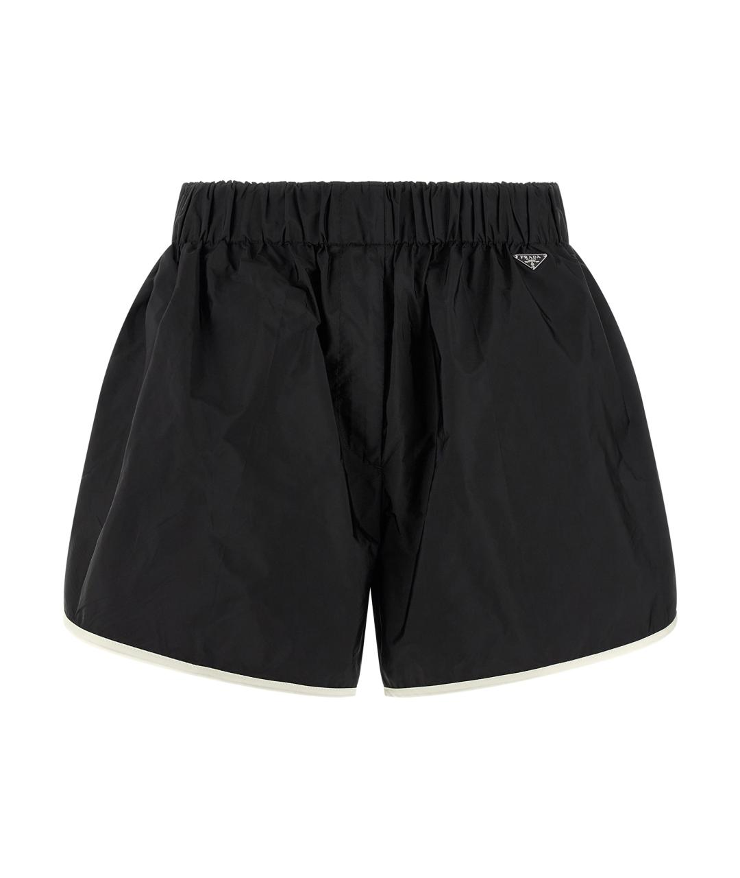 PRADA Черные полиамидовые шорты, фото 1