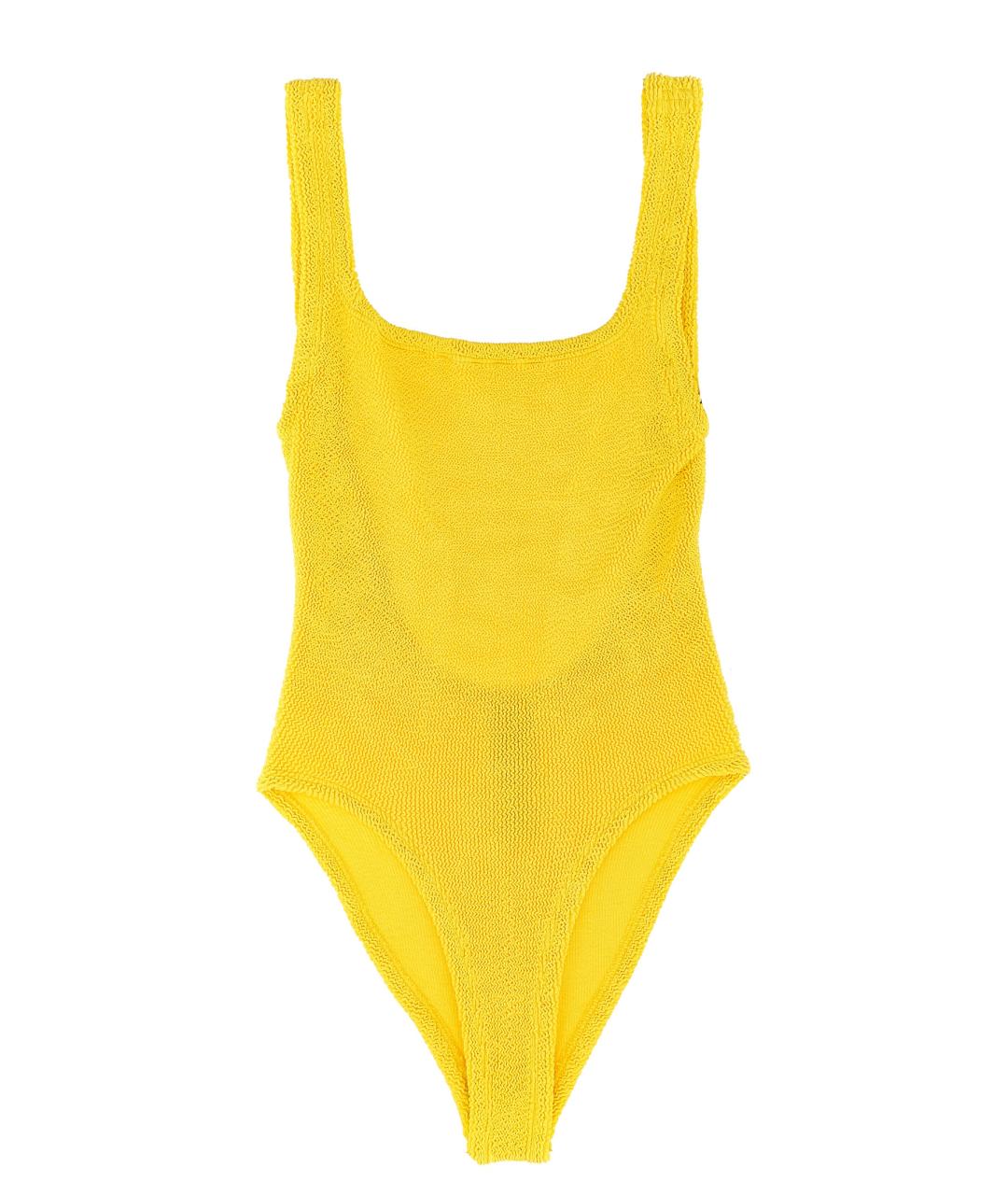 HUNZA G Желтый полиамидовый купальник, фото 1