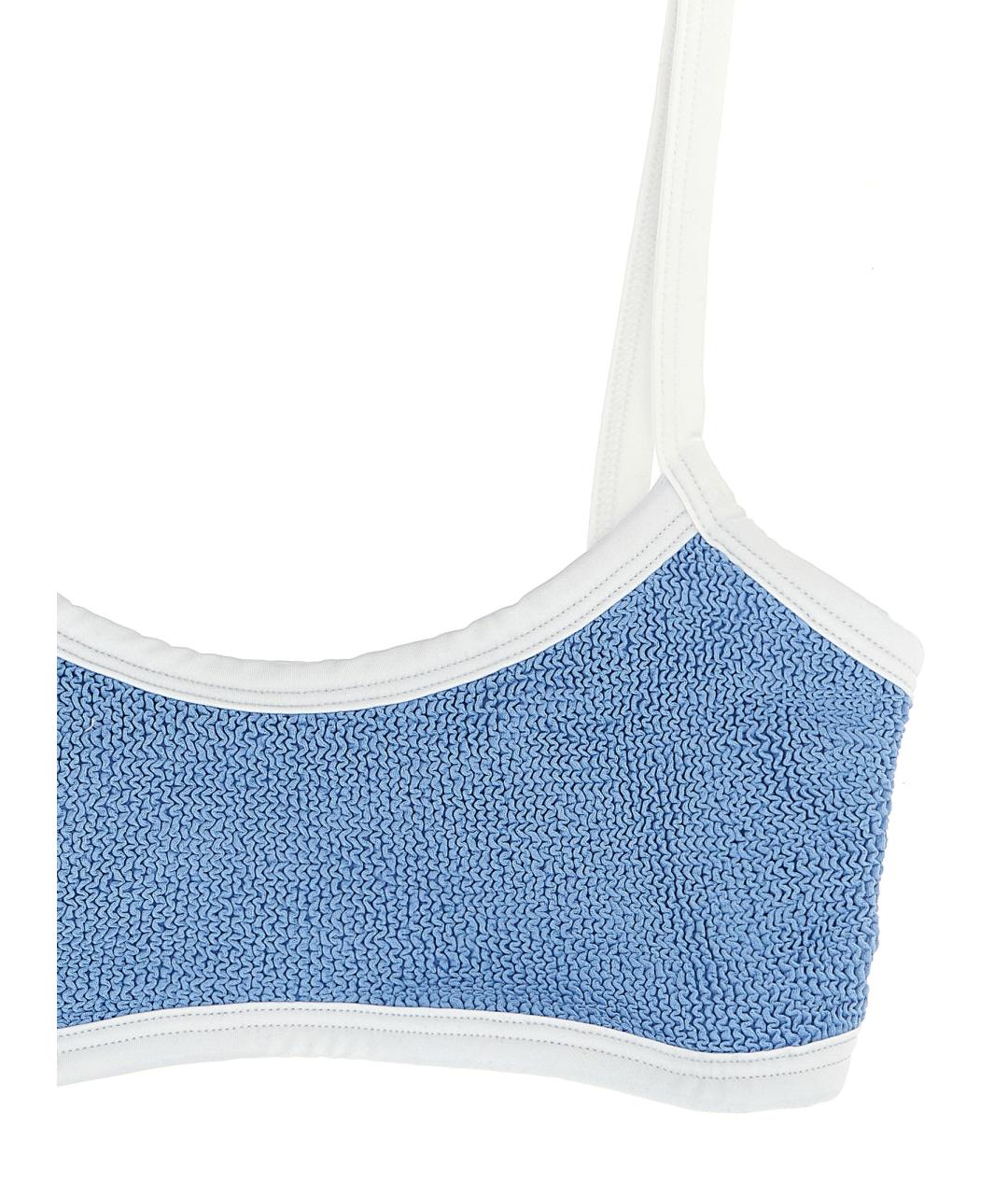 HUNZA G Голубой полиамидовый купальник, фото 3