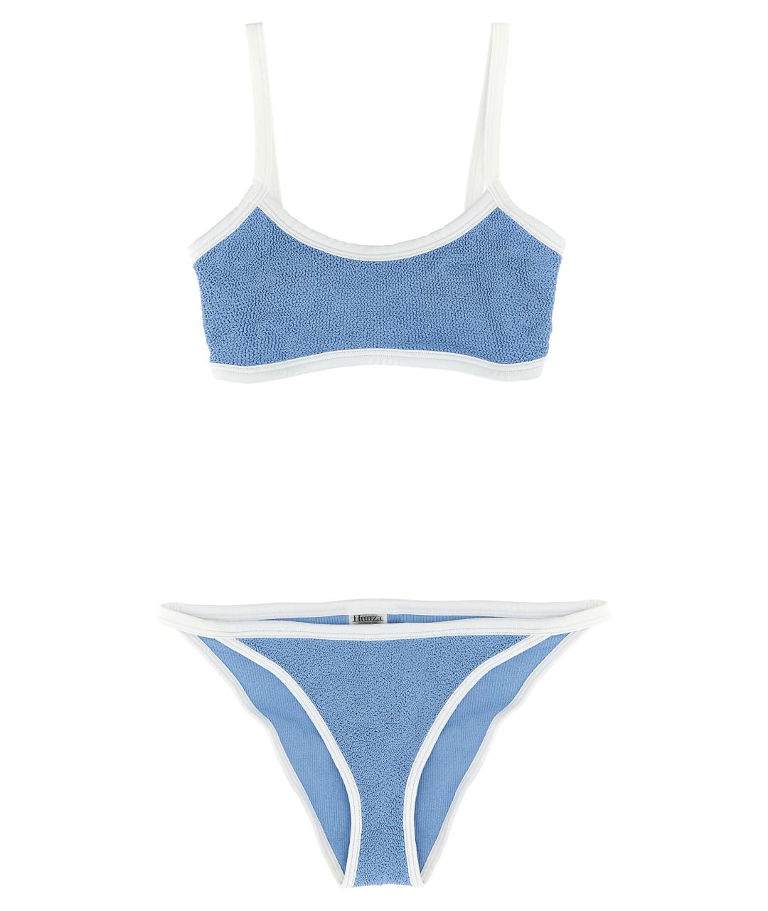 HUNZA G Голубой полиамидовый купальник, фото 1