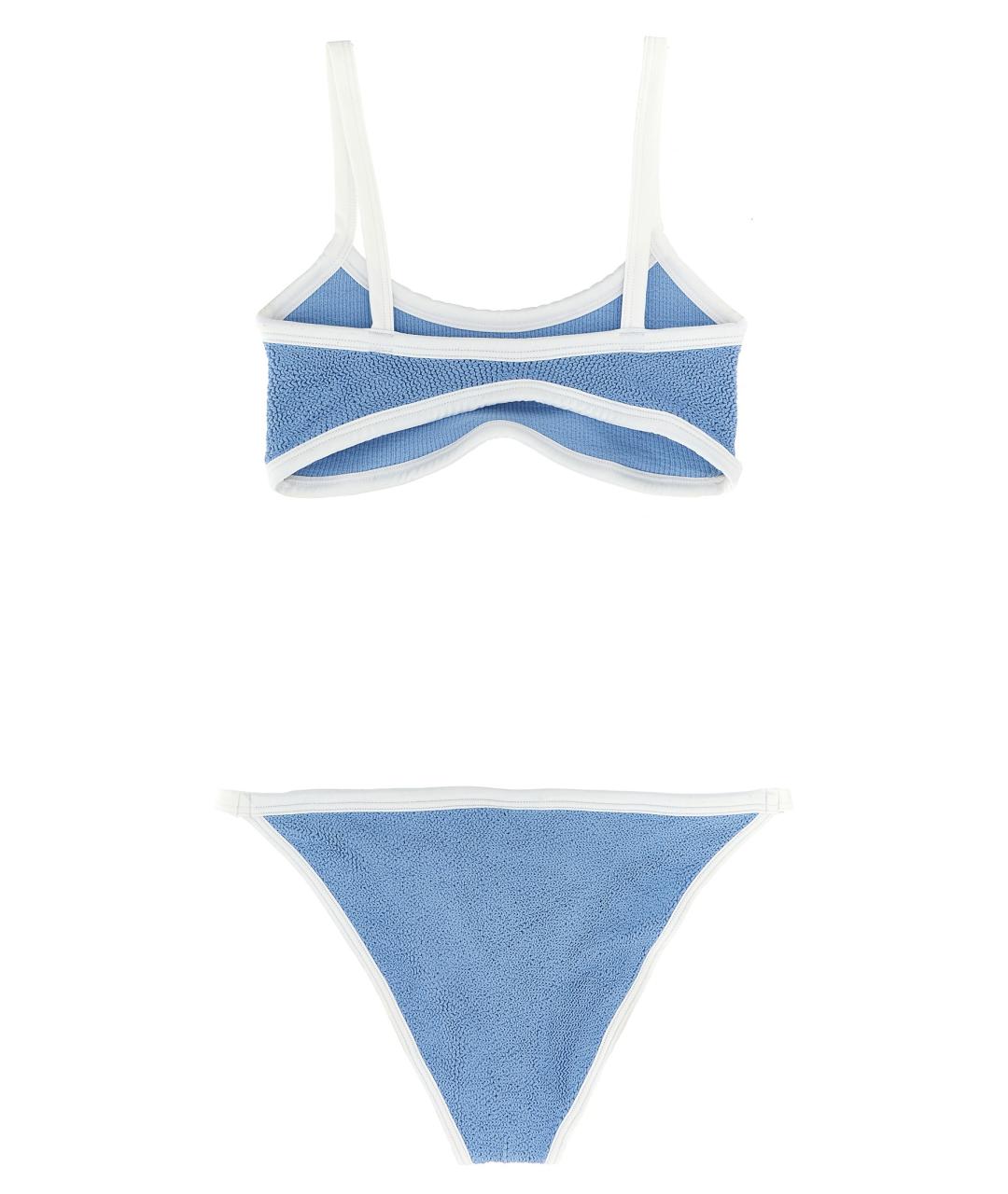 HUNZA G Голубой полиамидовый купальник, фото 2