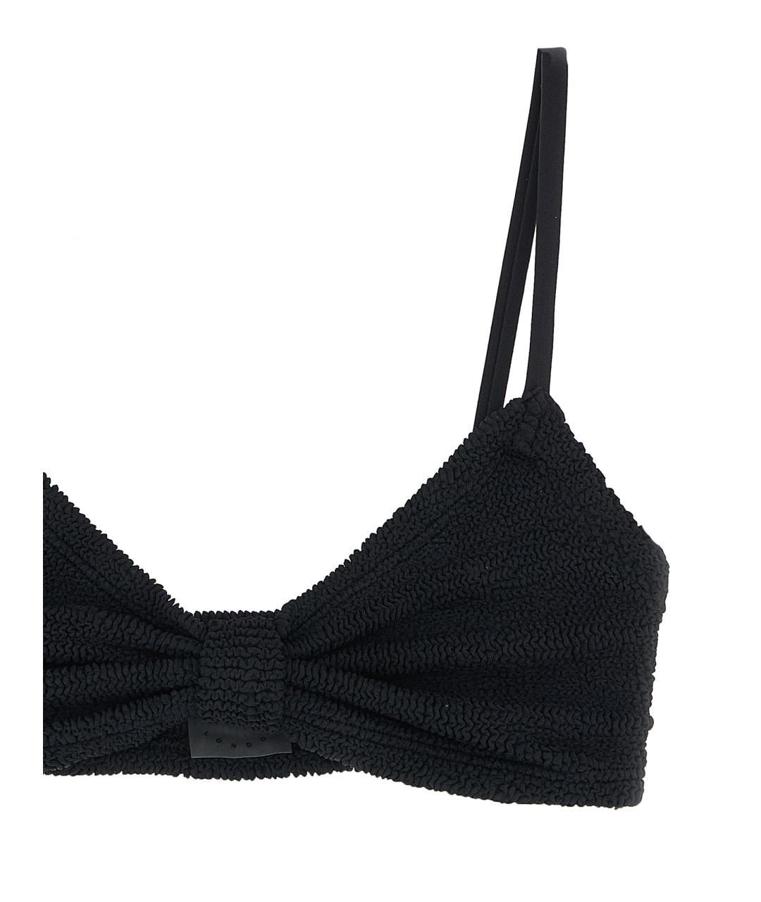 HUNZA G Черный полиамидовый купальник, фото 3