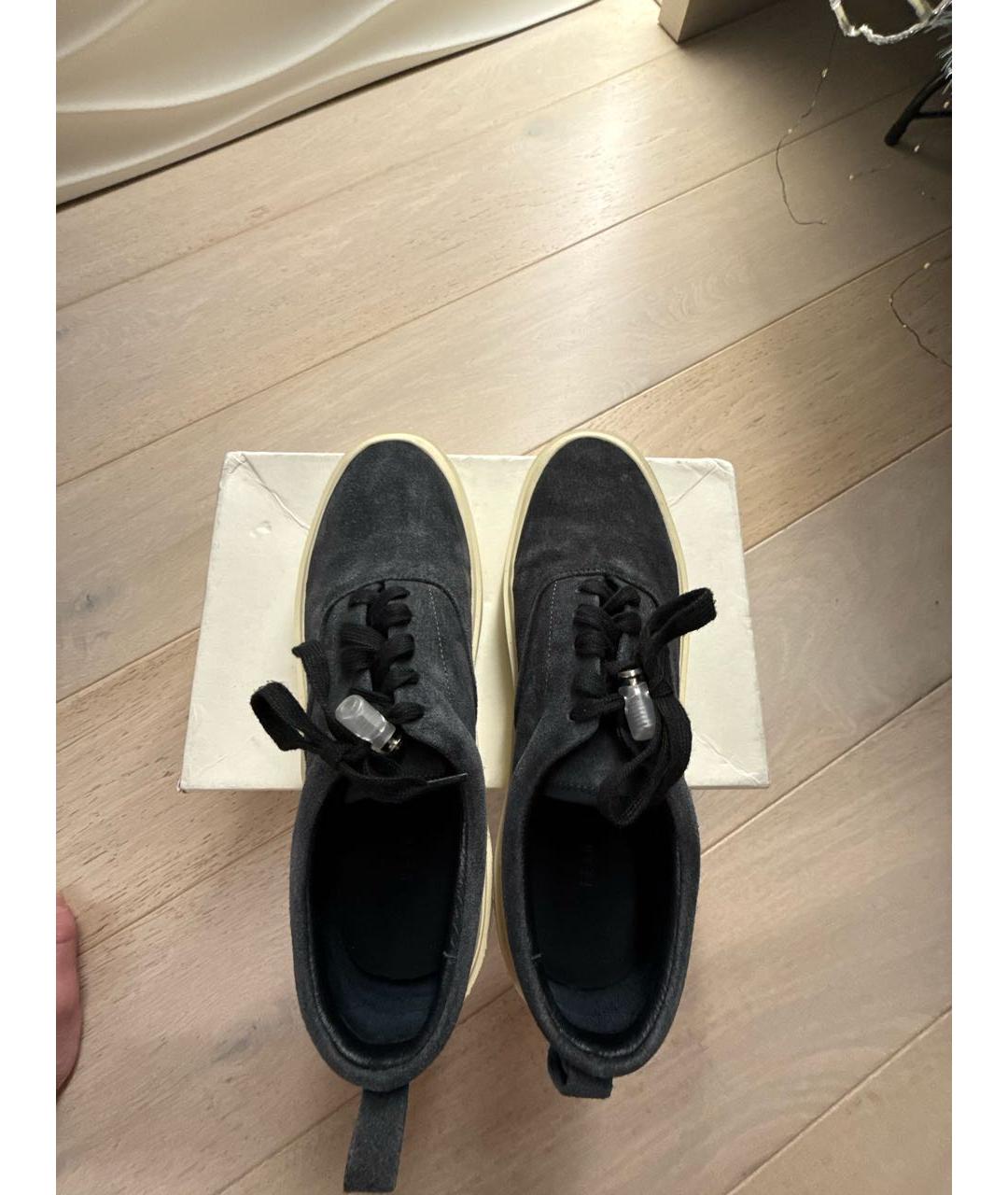 FEAR OF GOD Серые замшевые низкие кроссовки / кеды, фото 3