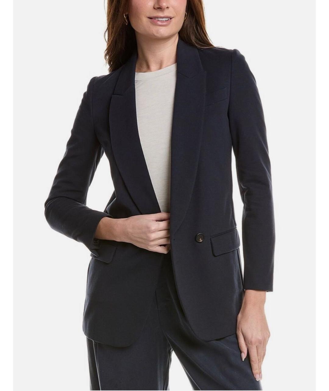 BRUNELLO CUCINELLI Темно-синий хлопко-эластановый жакет/пиджак, фото 5