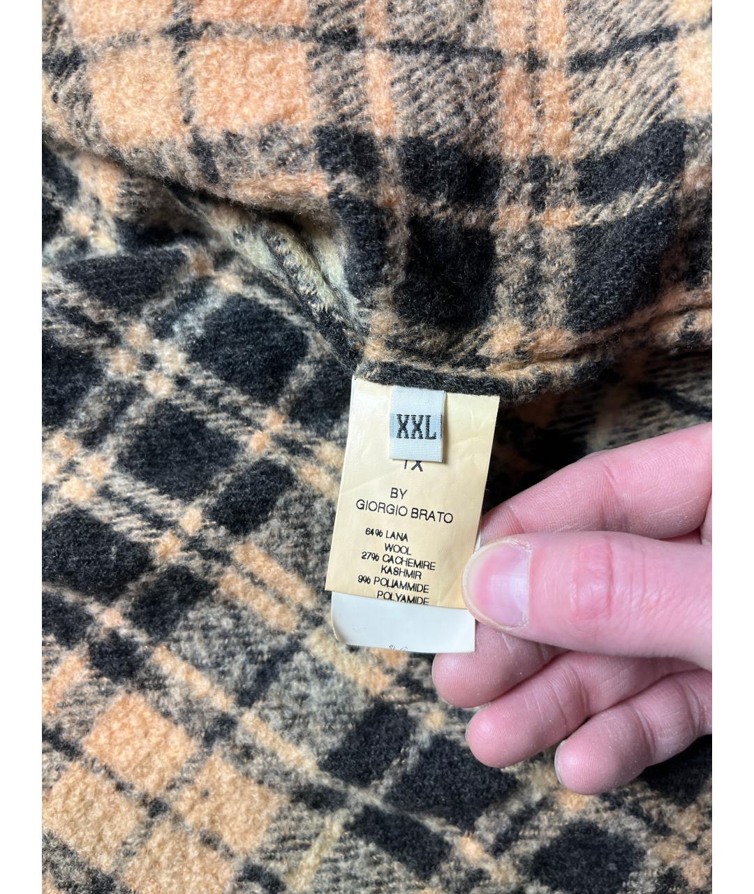 GIORGIO BRATO Черная шерстяная кэжуал рубашка, фото 6