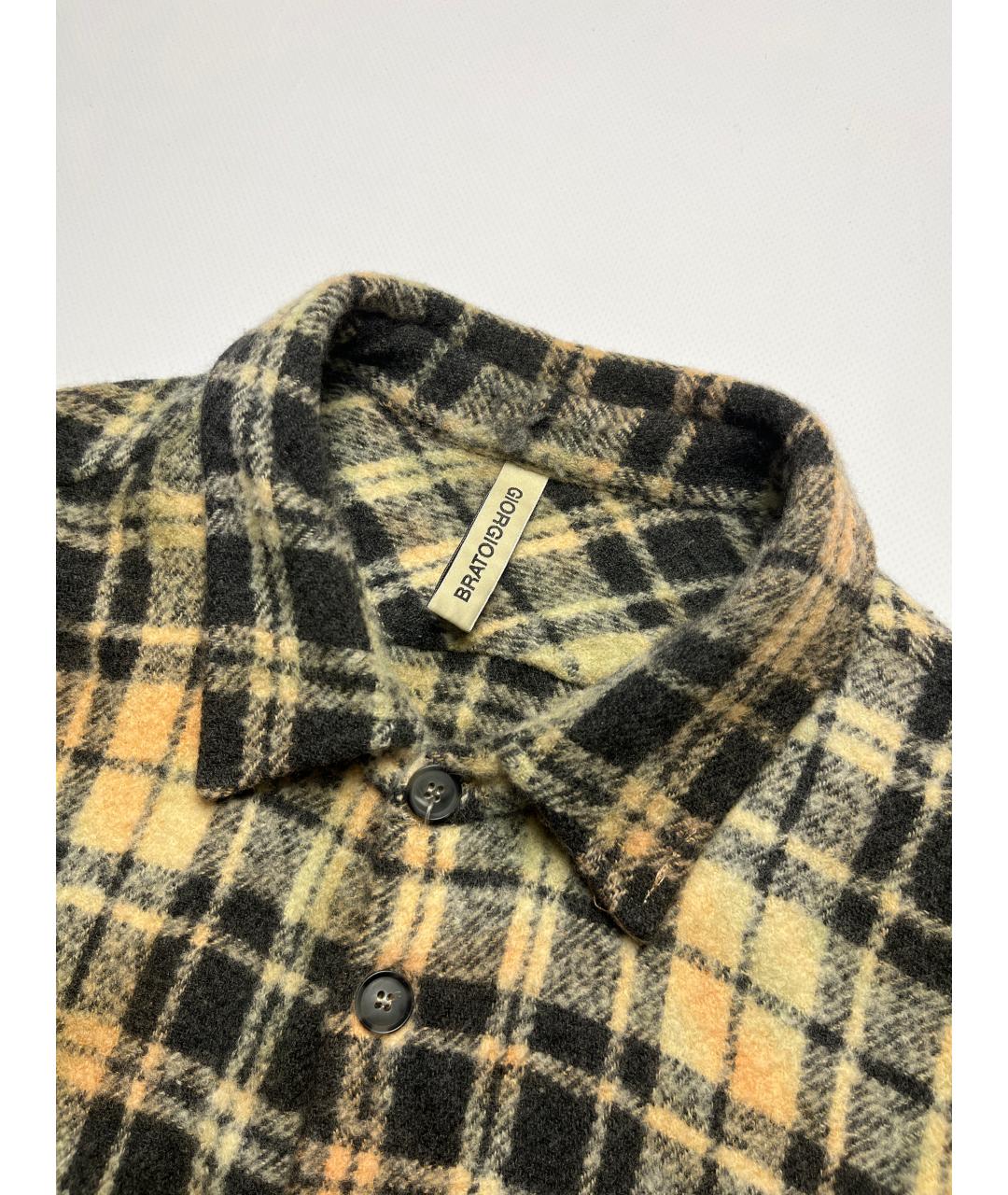 GIORGIO BRATO Черная шерстяная кэжуал рубашка, фото 3