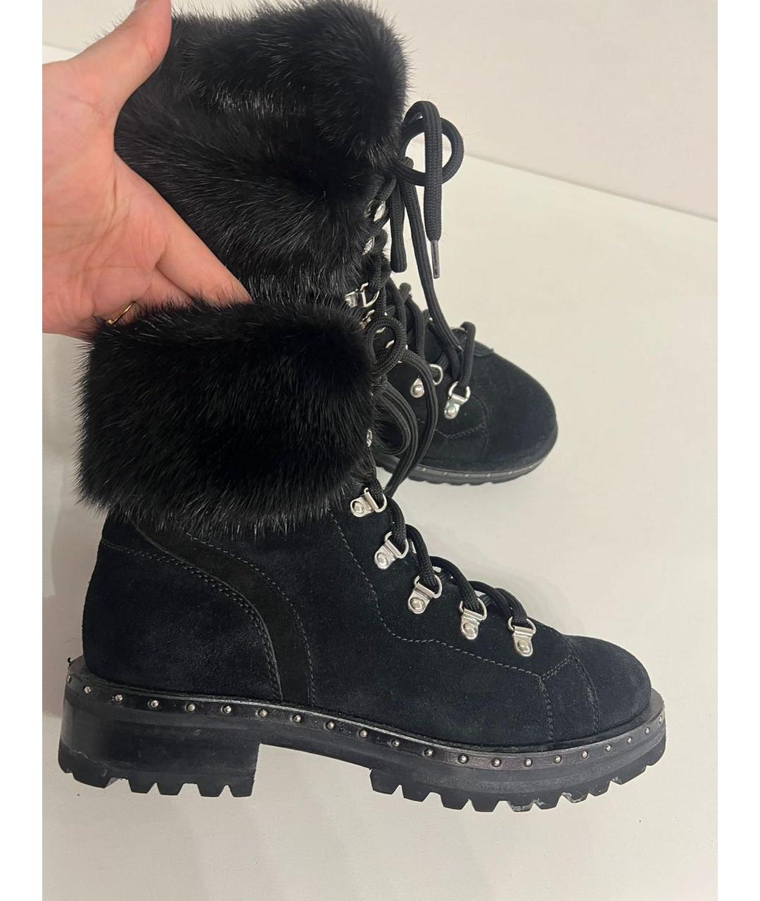 ERMANNO SCERVINO Черные замшевые ботинки, фото 6