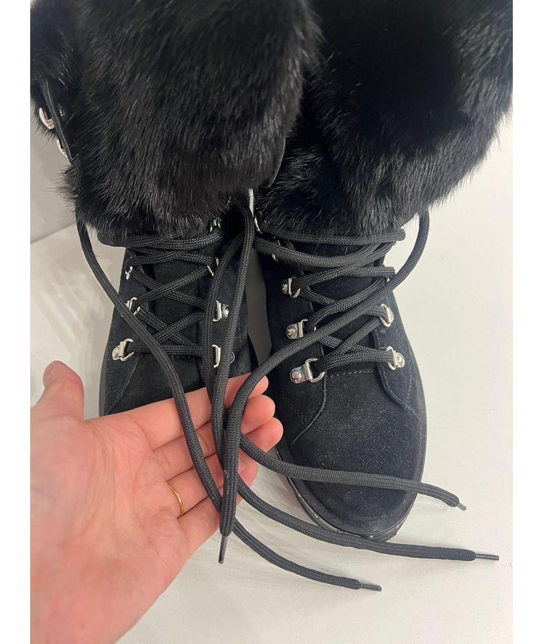 ERMANNO SCERVINO Черные замшевые ботинки, фото 4