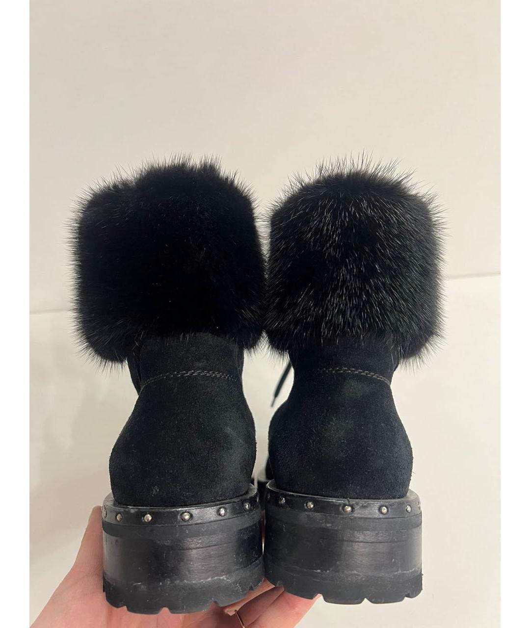 ERMANNO SCERVINO Черные замшевые ботинки, фото 2