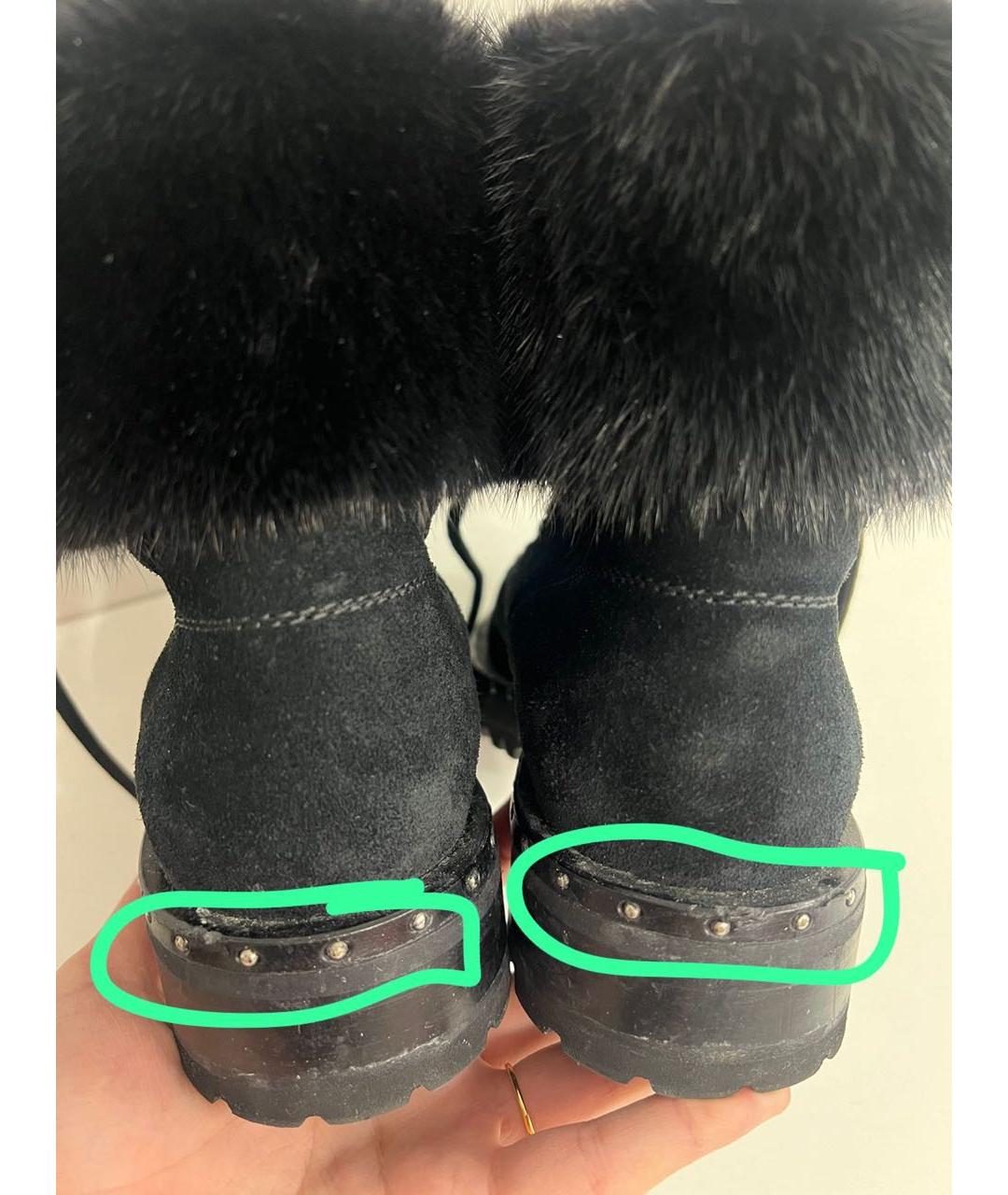 ERMANNO SCERVINO Черные замшевые ботинки, фото 3