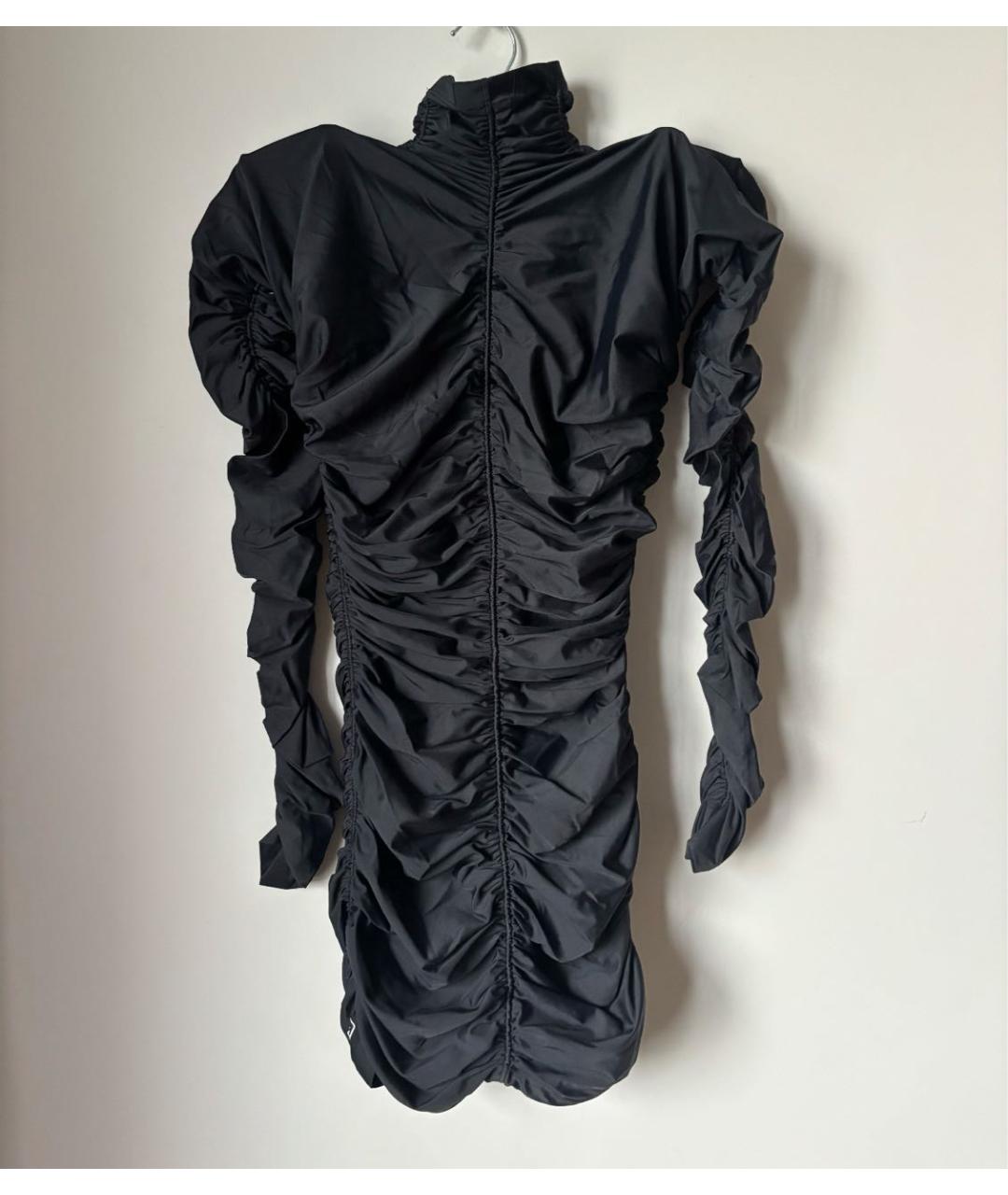 BALENCIAGA Черное полиэстеровое коктейльное платье, фото 2