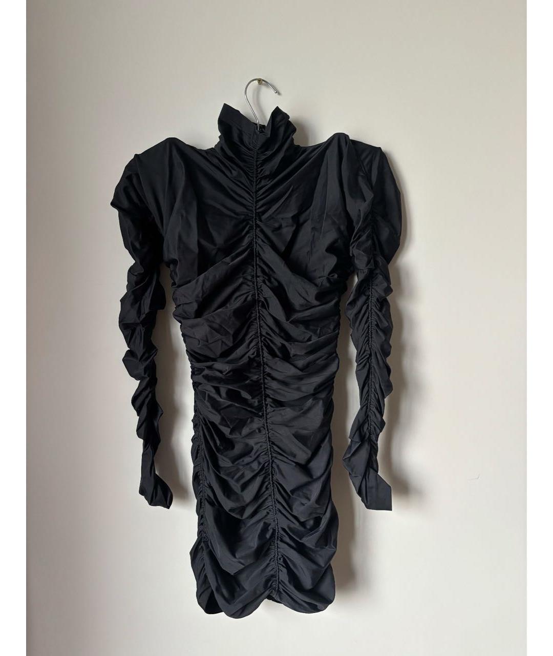 BALENCIAGA Черное полиэстеровое коктейльное платье, фото 5