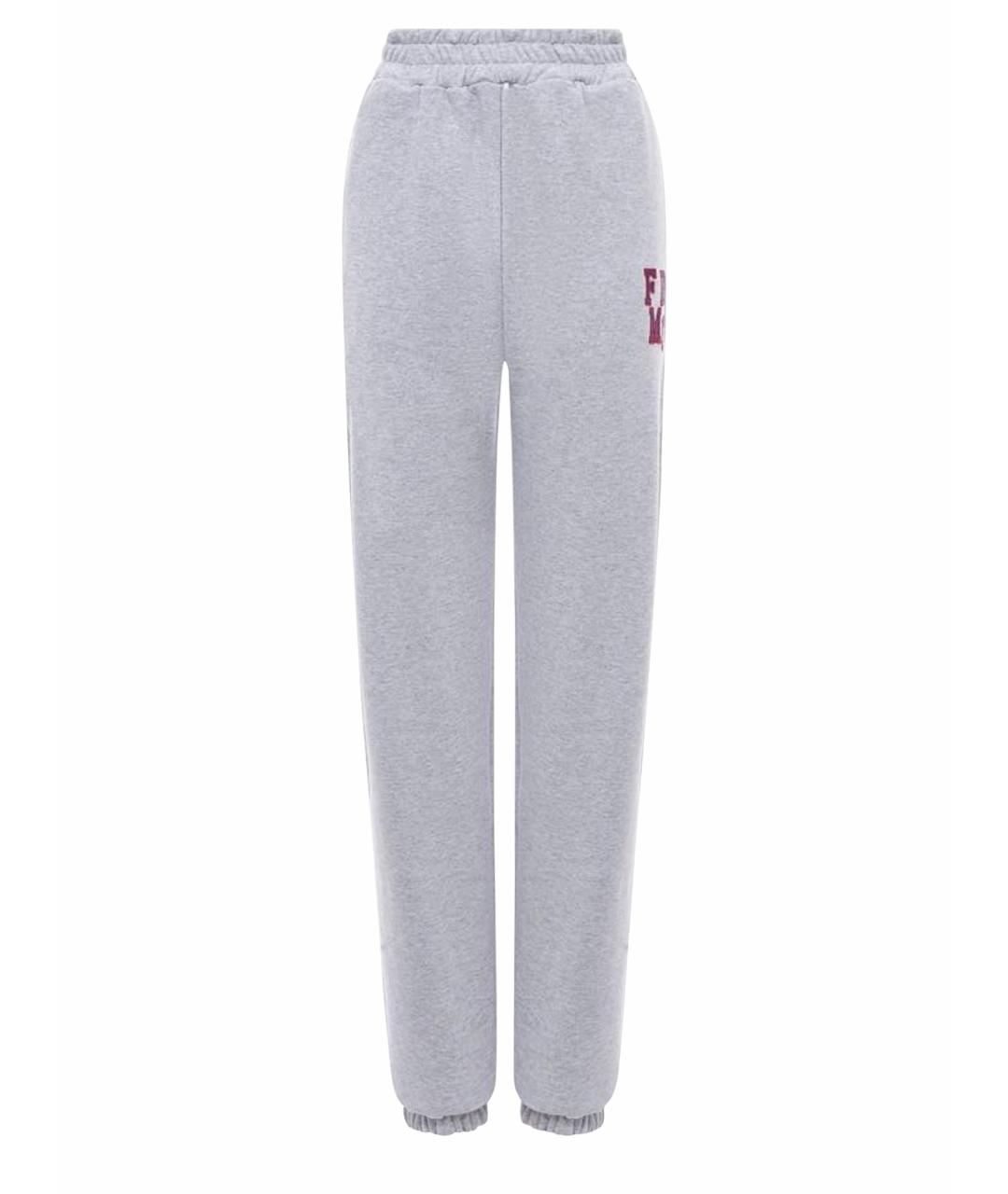 FORTE COUTURE Серые хлопковые спортивные брюки и шорты, фото 1