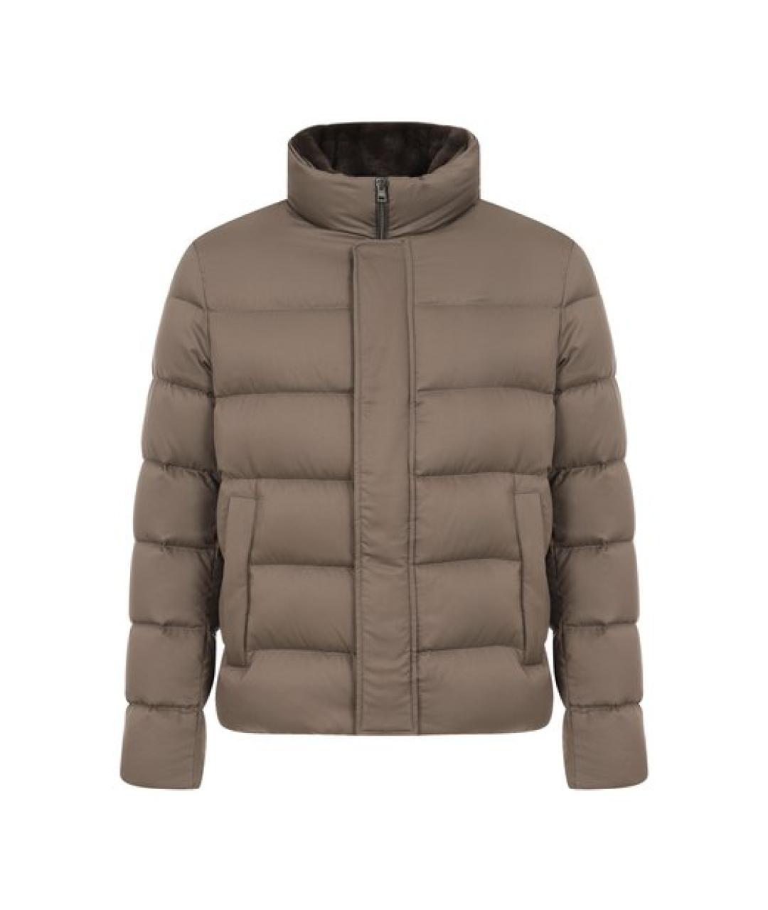 HERNO Бежевый полиамидовый пуховик, фото 1