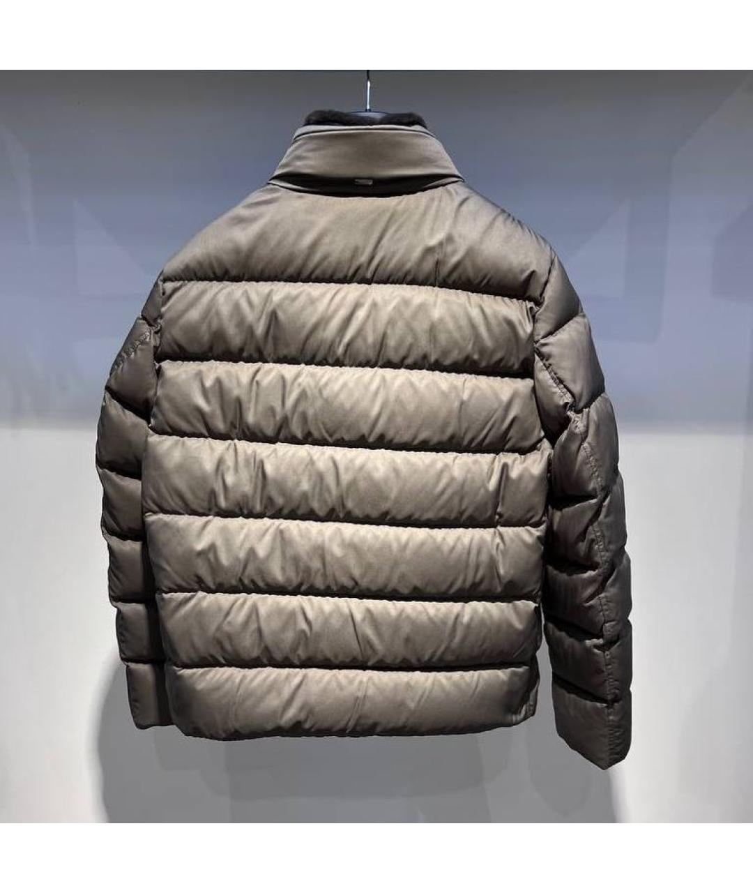 HERNO Бежевый полиамидовый пуховик, фото 3