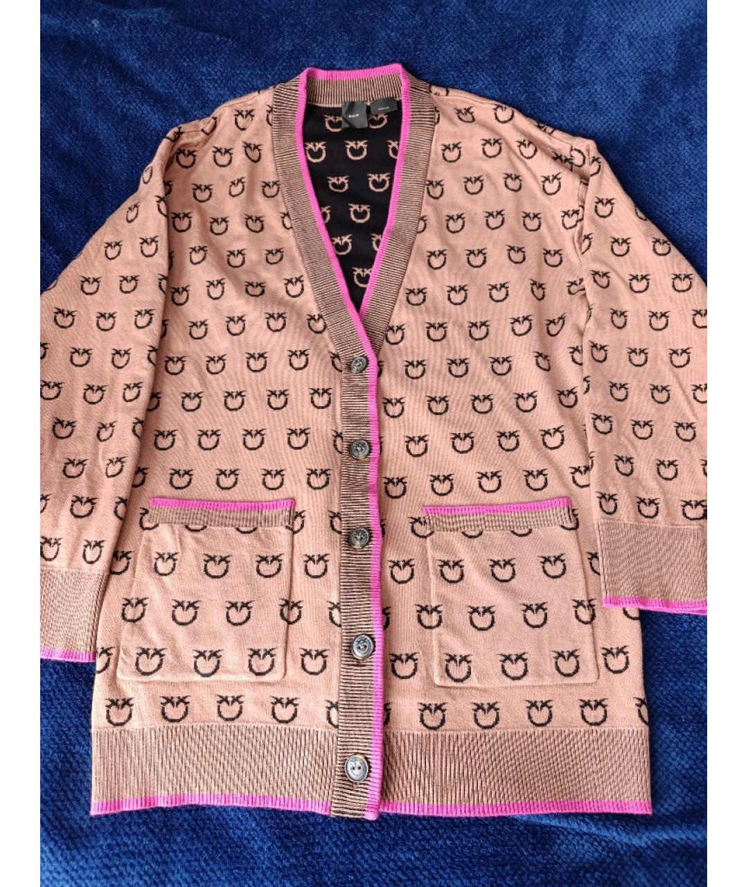 PINKO Коралловый вискозный кардиган, фото 5