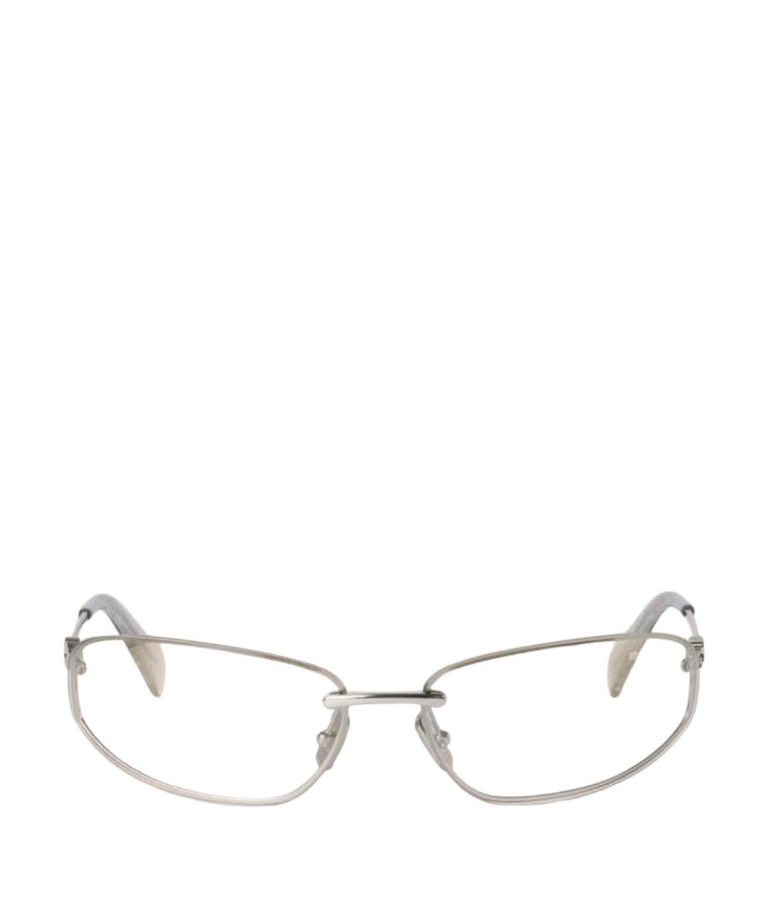 MIU MIU Серебряные металлические солнцезащитные очки, фото 1