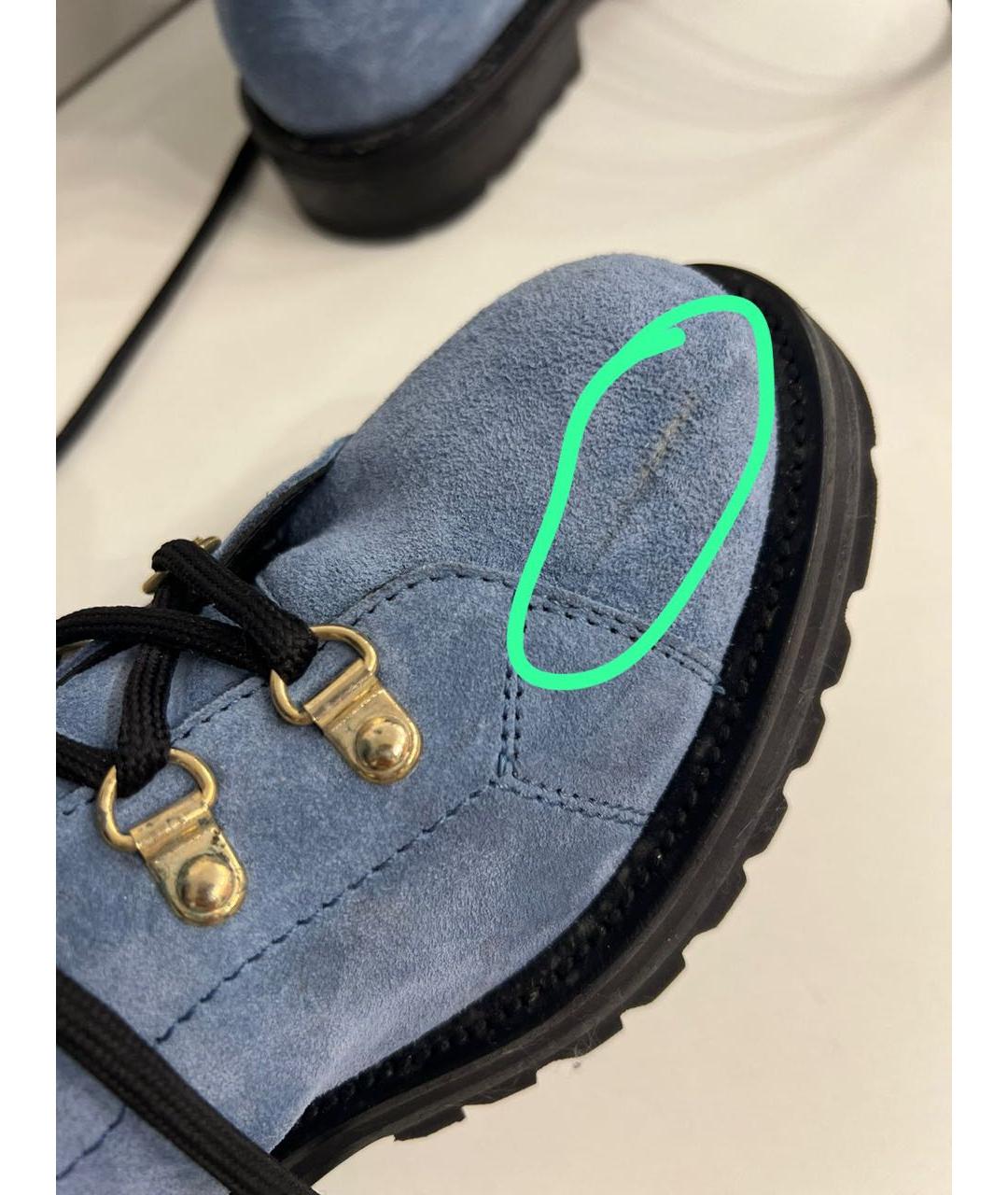 ERMANNO SCERVINO Синие замшевые ботинки, фото 6