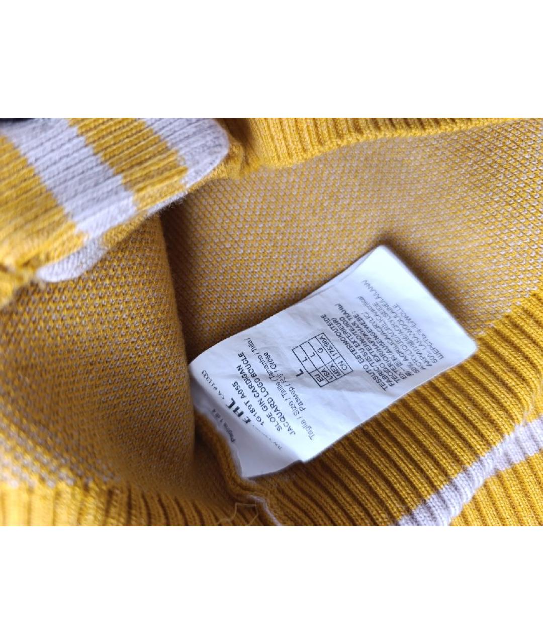 PINKO Горчичный шерстяной кардиган, фото 3