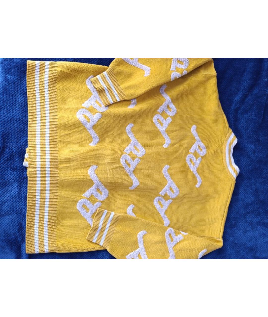 PINKO Горчичный шерстяной кардиган, фото 2