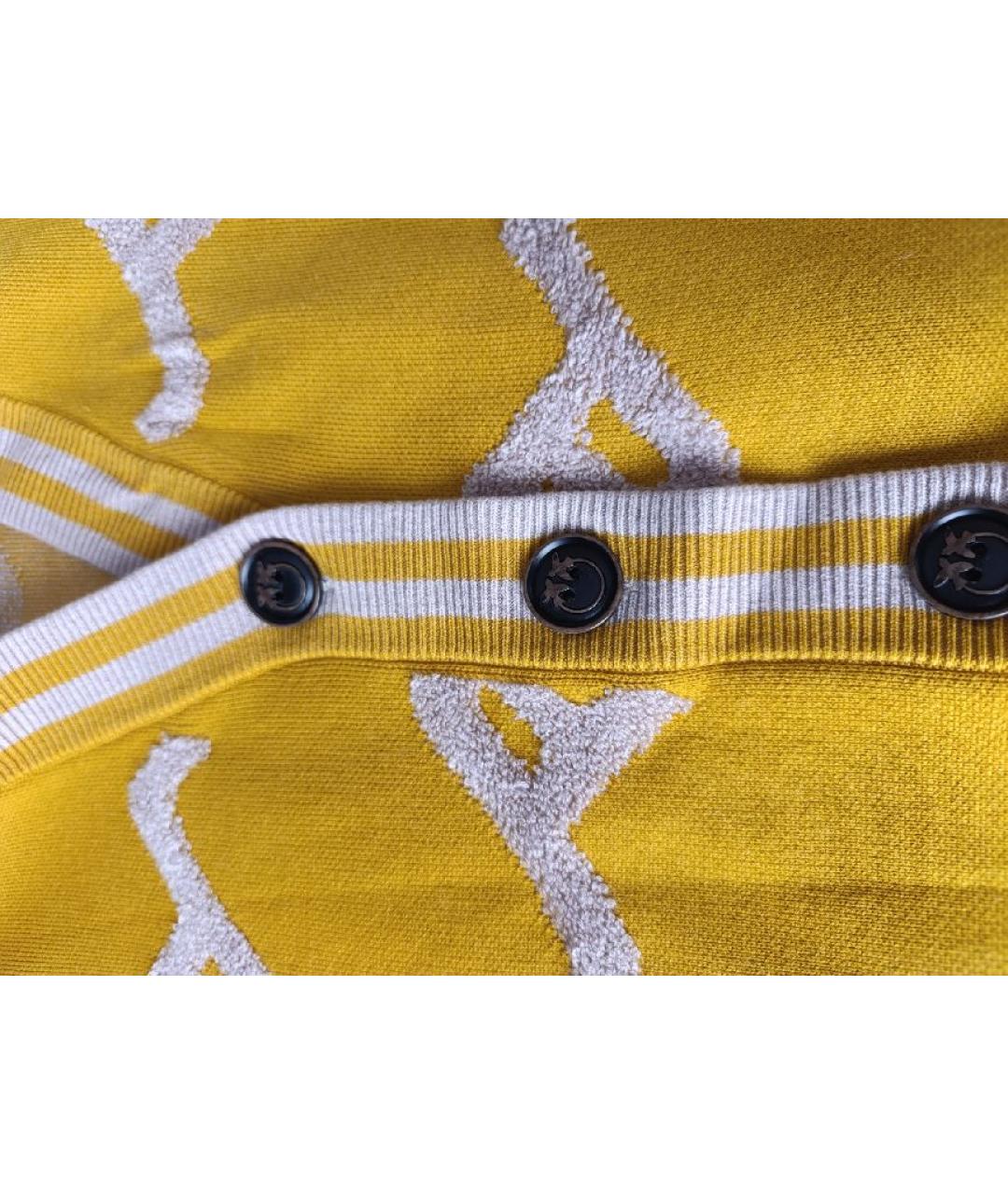 PINKO Горчичный шерстяной кардиган, фото 4