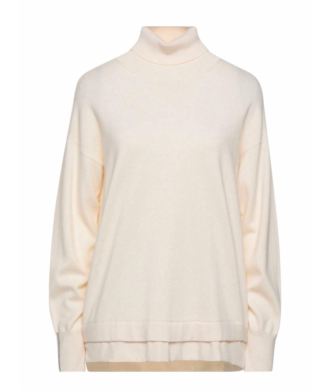 PESERICO Белая шерстяная водолазка, фото 1
