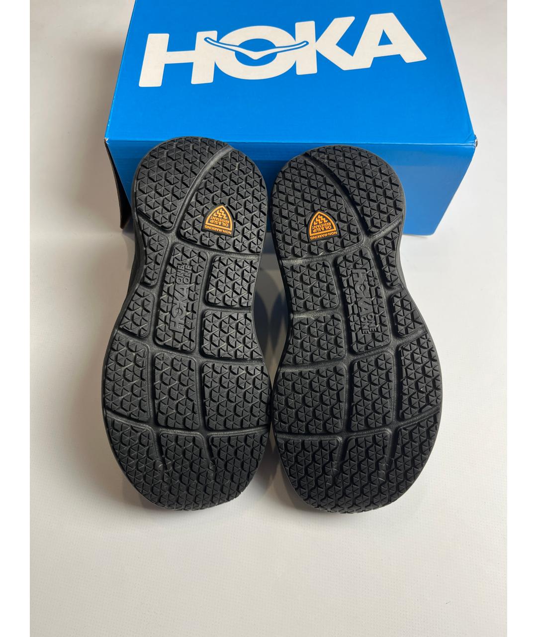 HOKA Черные кожаные высокие кроссовки / кеды, фото 6